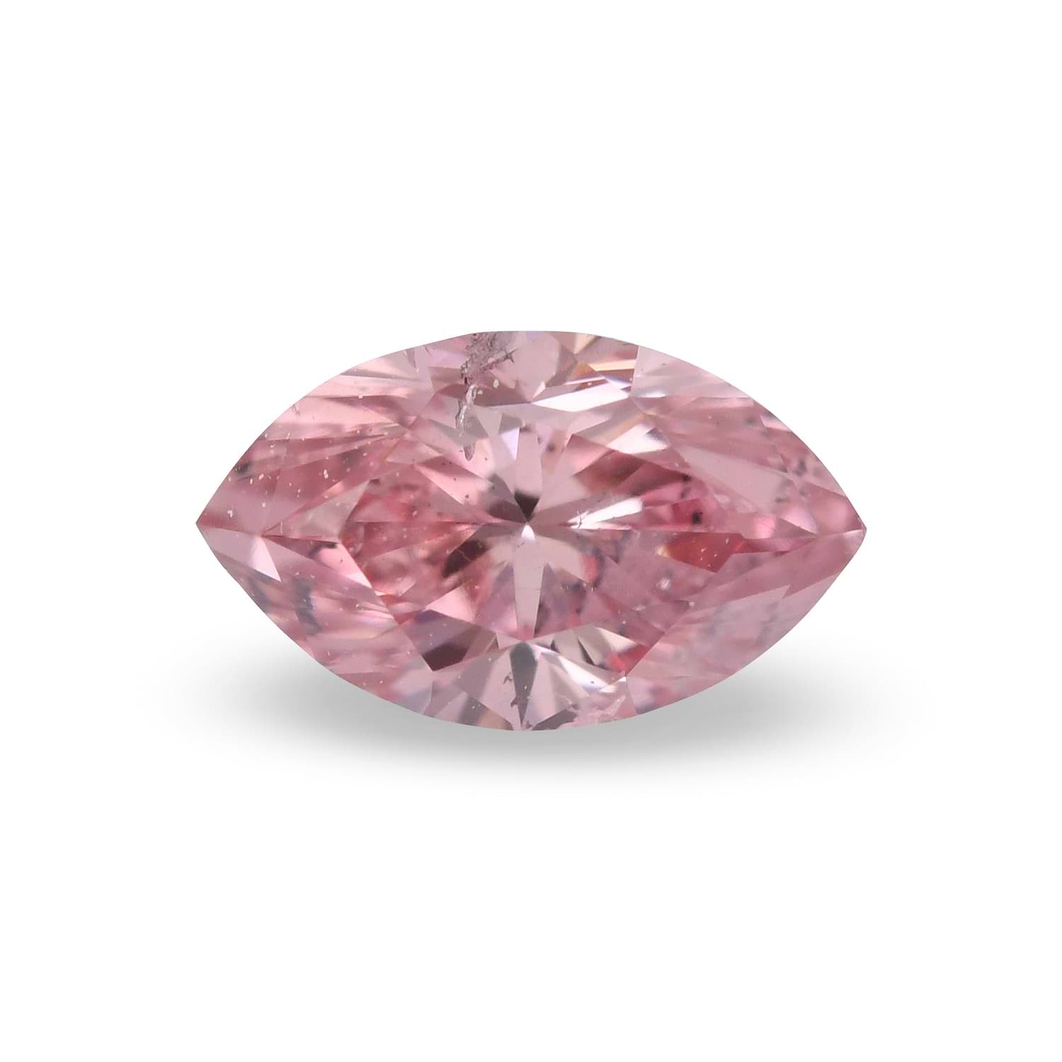 0.25 Carat Fancy Intense Pink Marquise Diamond (I2) GIA