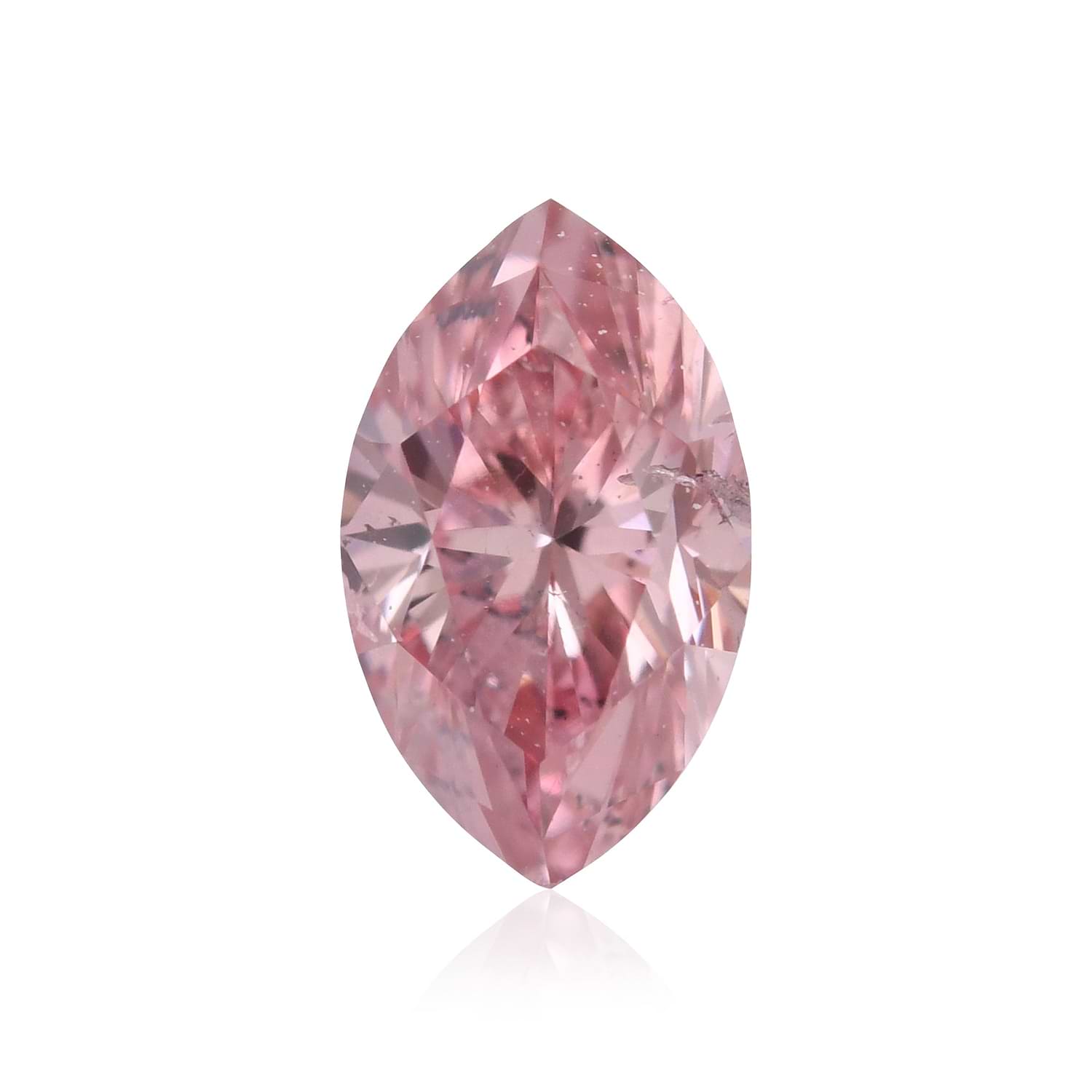 0.25 Carat Fancy Intense Pink Marquise Diamond (I2) GIA