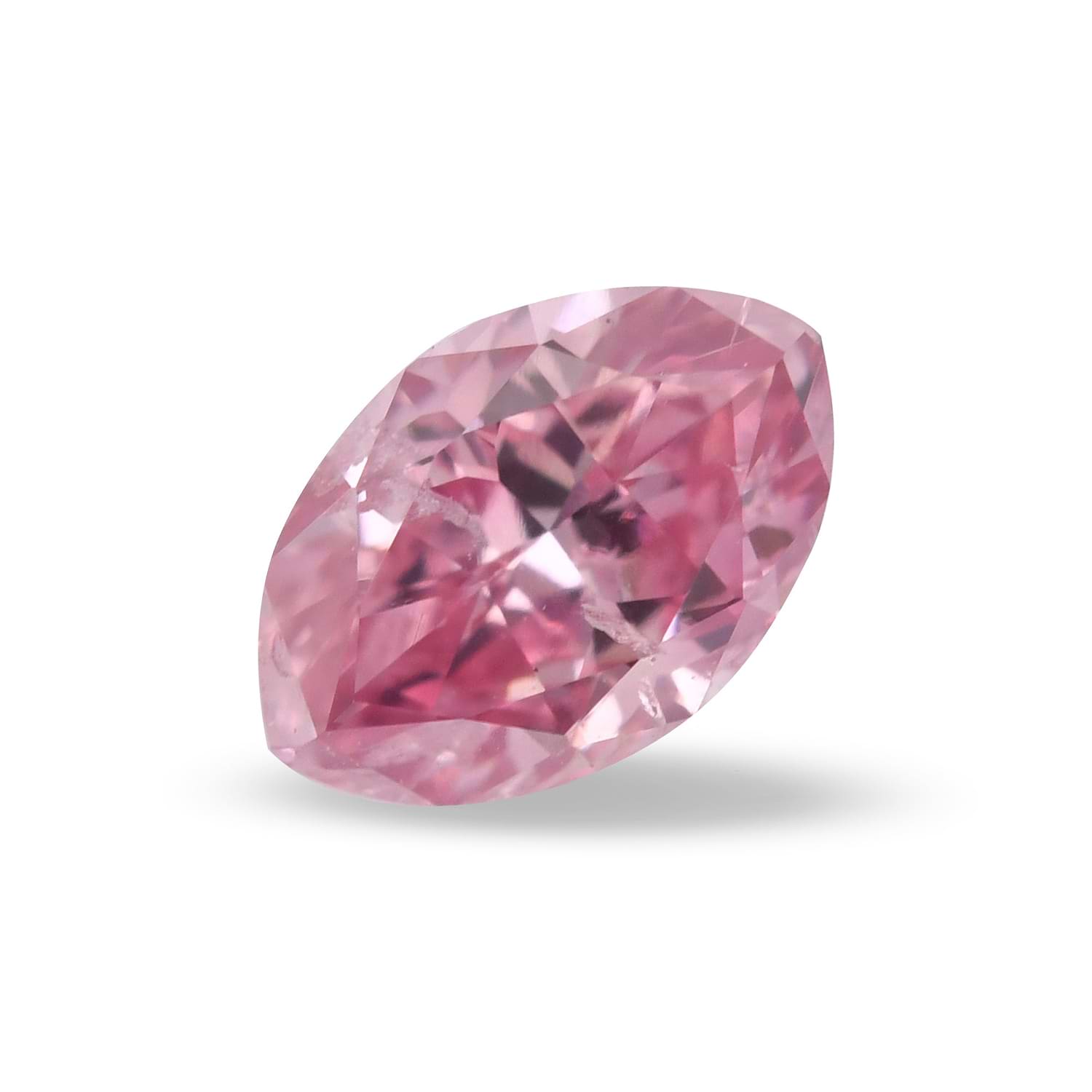 0.25 Carat Fancy Intense Purplish Pink Marquise Diamond (I2) GIA