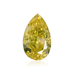 0.61 Carat Fancy Intense Yellow Pear Diamond VS2 GIA