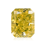 0.62 Carat Fancy Intense Yellow Radiant Diamond VS2 GIA