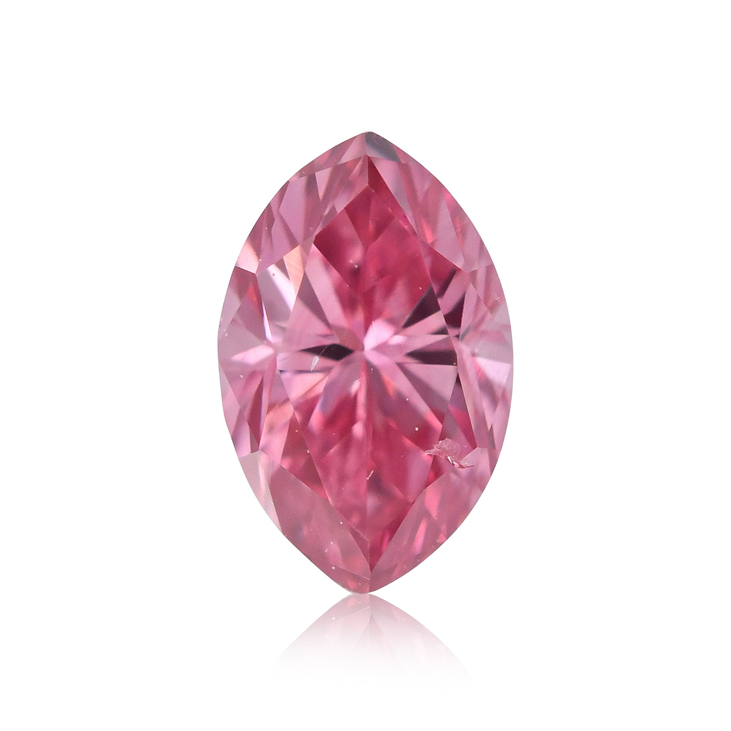0.17 Carat Fancy Vivid Purplish Pink Marquise Diamond SI2 GIA
