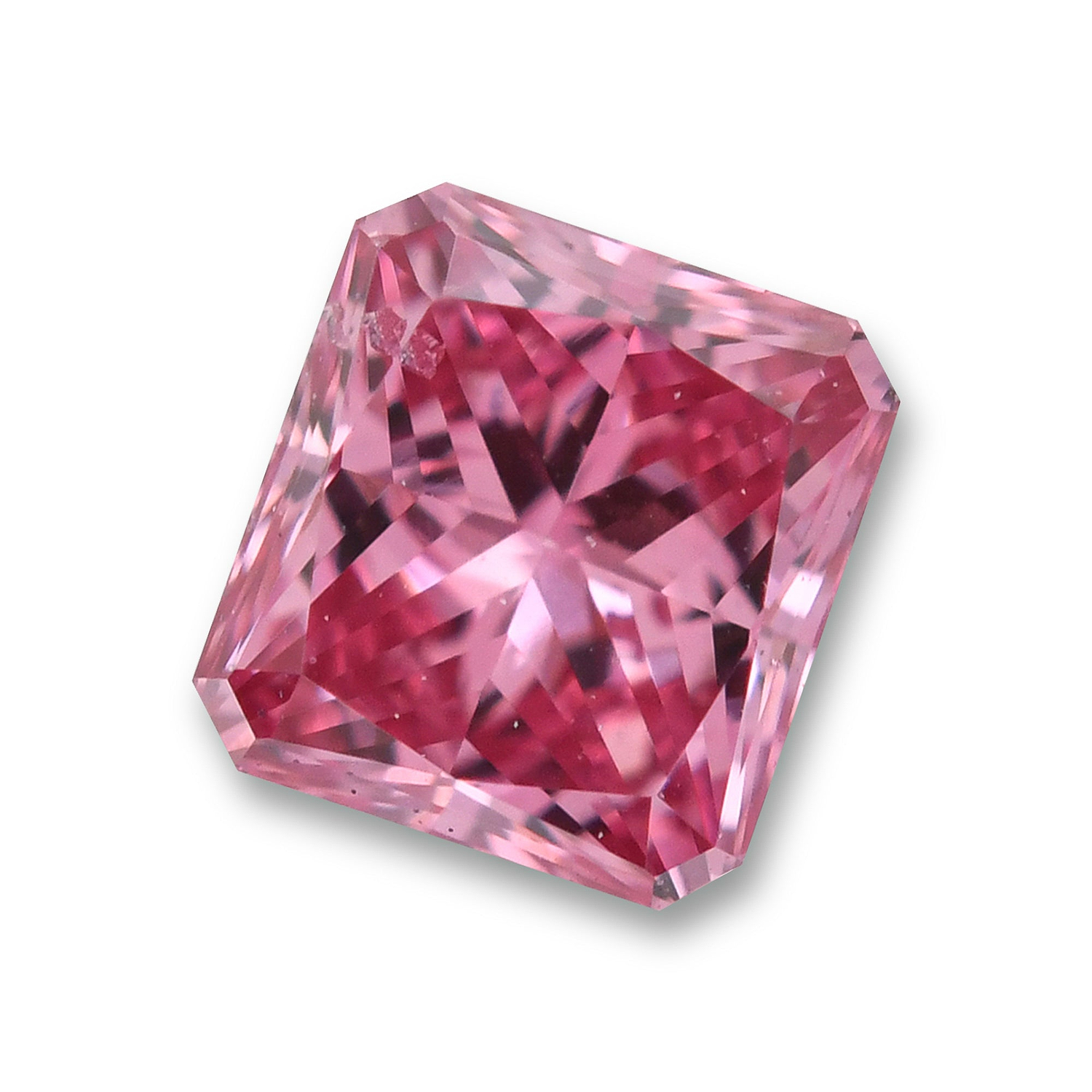 0.13 Carat Fancy Vivid Purplish Pink Radiant Diamond (SI2) GIA
