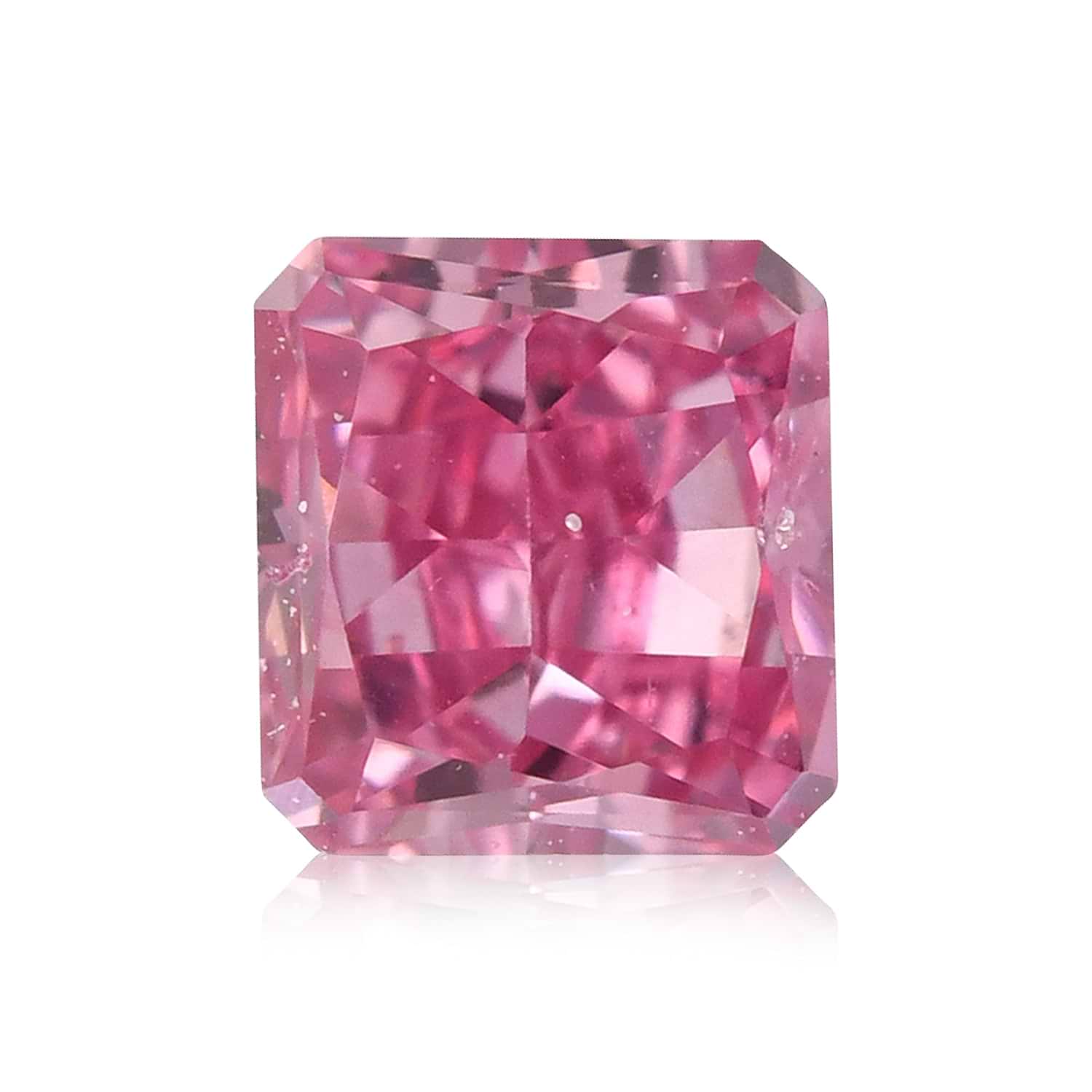 0.16 Carat Fancy Vivid Purplish Pink Radiant Diamond (SI2) GIA