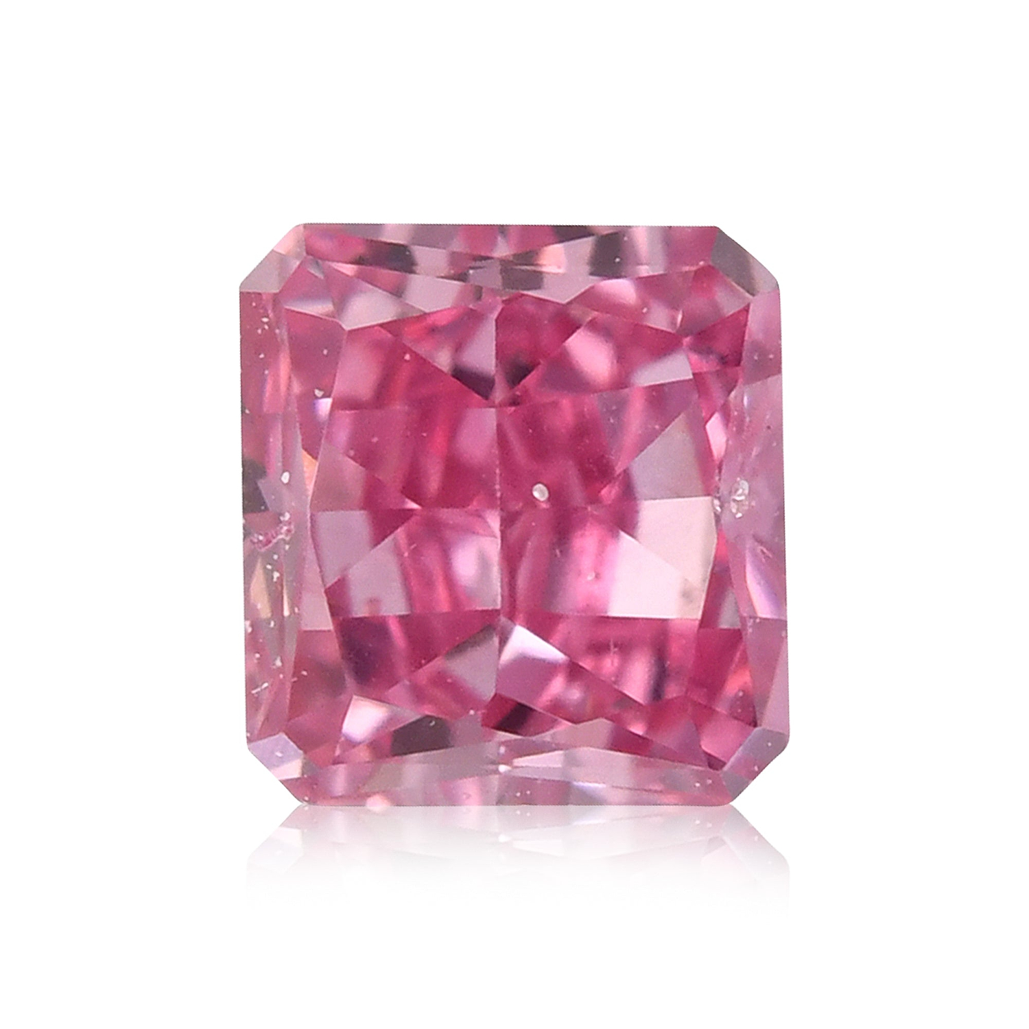 0.16 Carat Fancy Vivid Purplish Pink Radiant Diamond (SI2) GIA