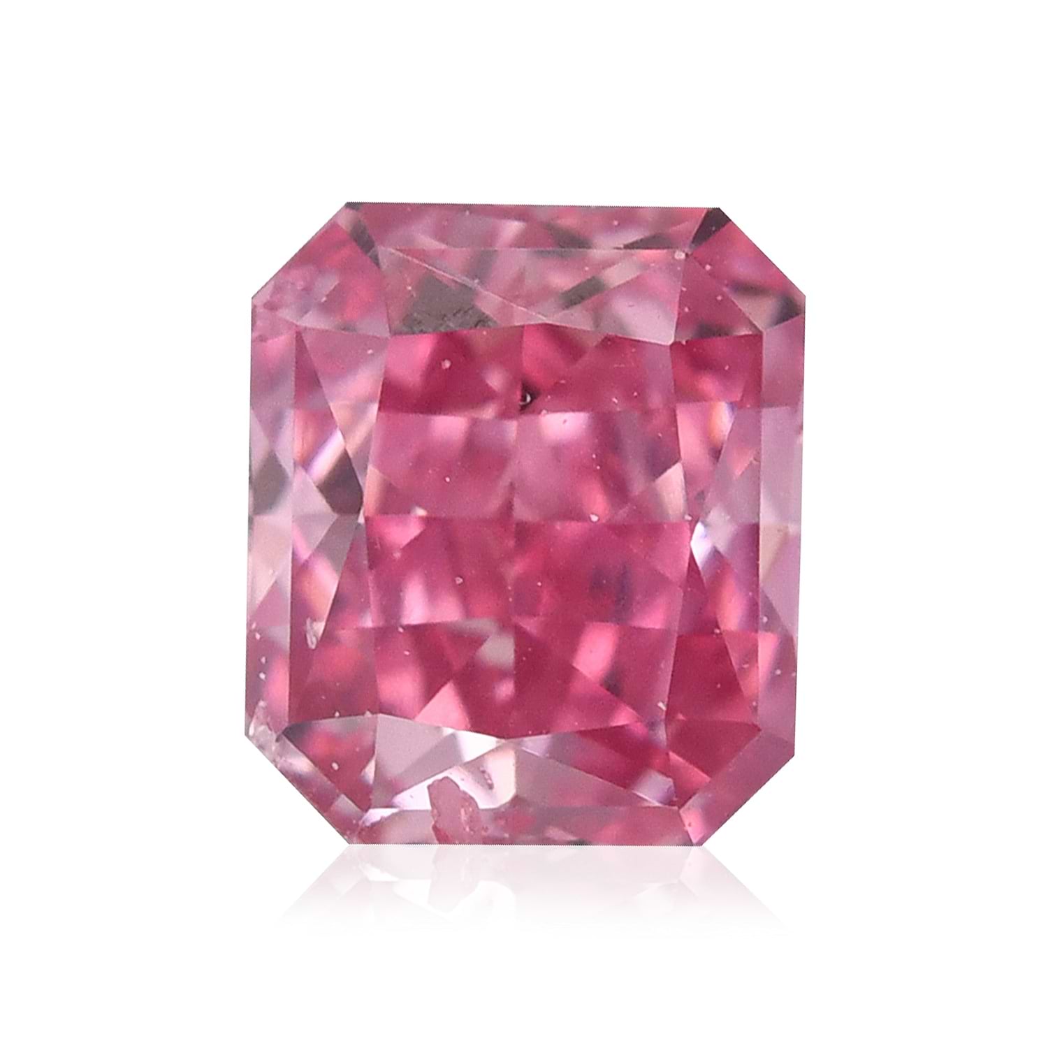 0.18 Carat Fancy Vivid Purplish Pink Radiant Diamond SI2 GIA