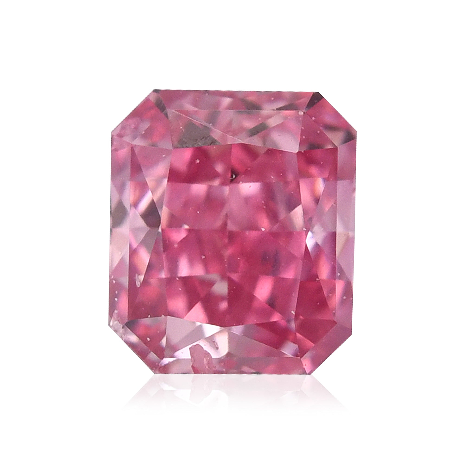 0.18 Carat Fancy Vivid Purplish Pink Radiant Diamond SI2 GIA