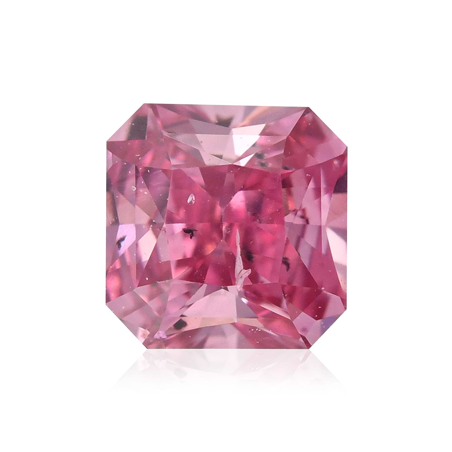 0.19 Carat Fancy Vivid Purplish Pink Radiant Diamond SI2 GIA