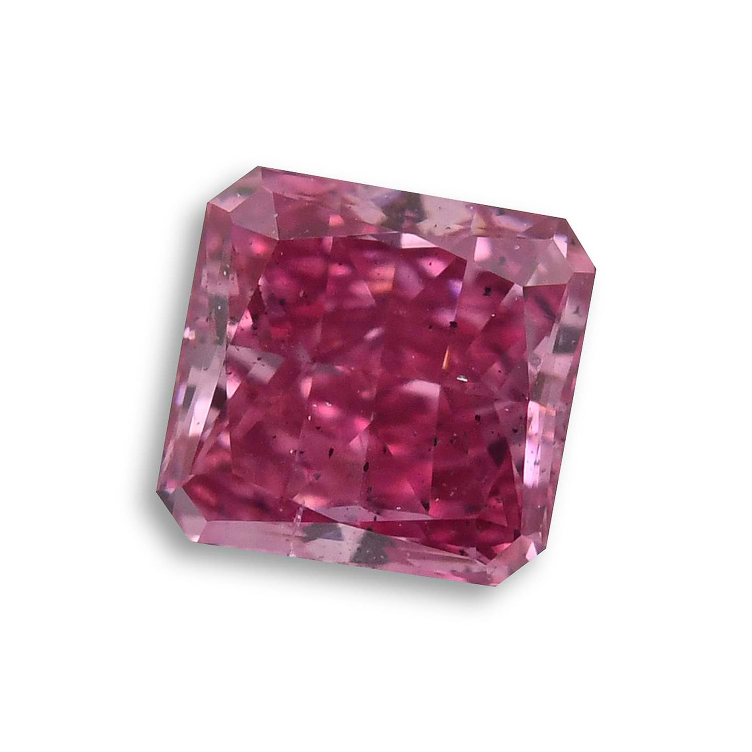 0.20 Carat Fancy Vivid Purplish Pink Radiant Diamond SI2 GIA
