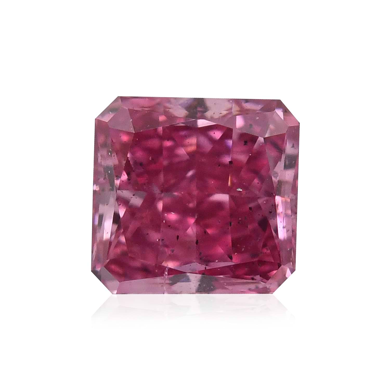 0.20 Carat Fancy Vivid Purplish Pink Radiant Diamond SI2 GIA