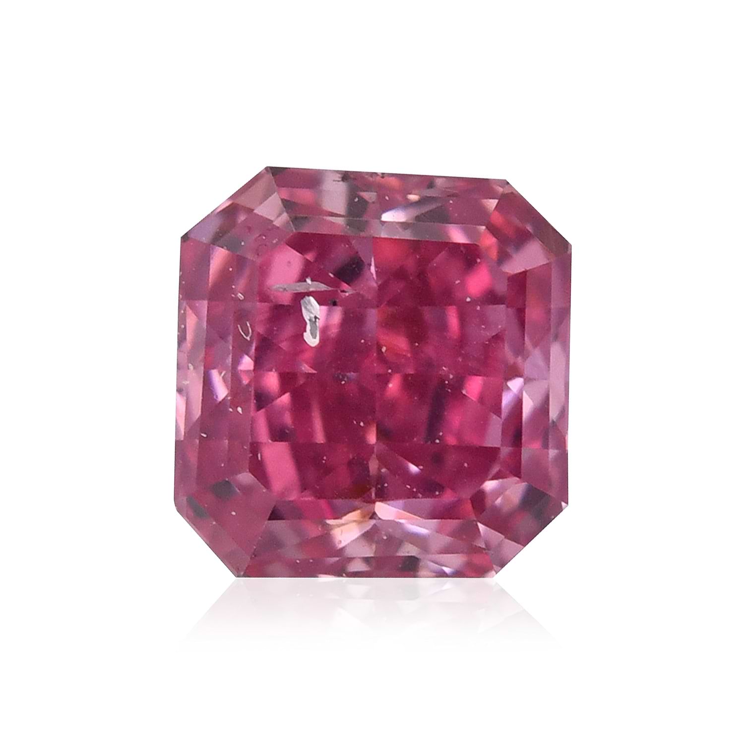 0.20 Carat Fancy Vivid Purplish Pink Radiant Argyle Diamond SI2 ARGYLE and GIA