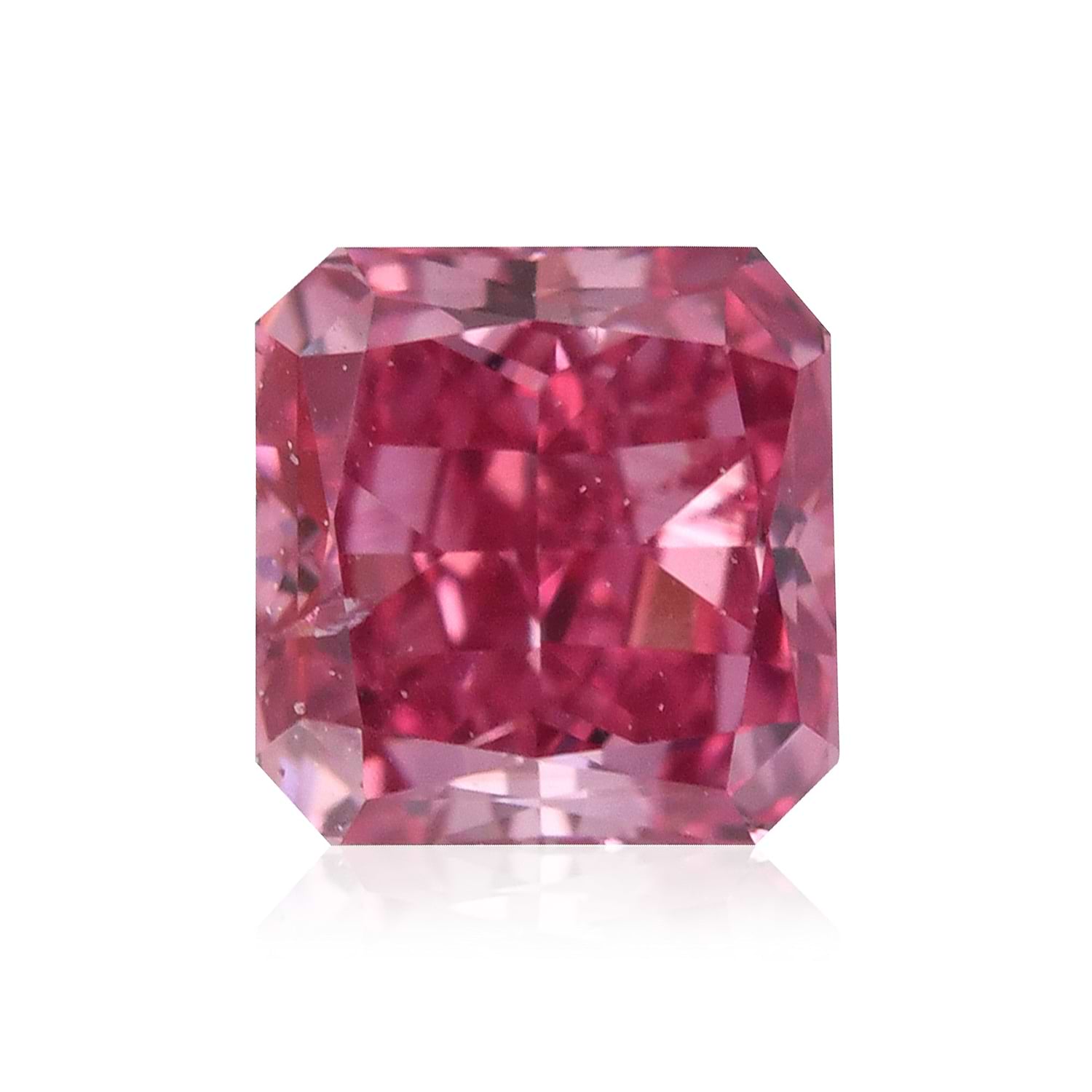 0.22 Carat Fancy Vivid Purplish Pink Radiant Diamond SI2 GIA