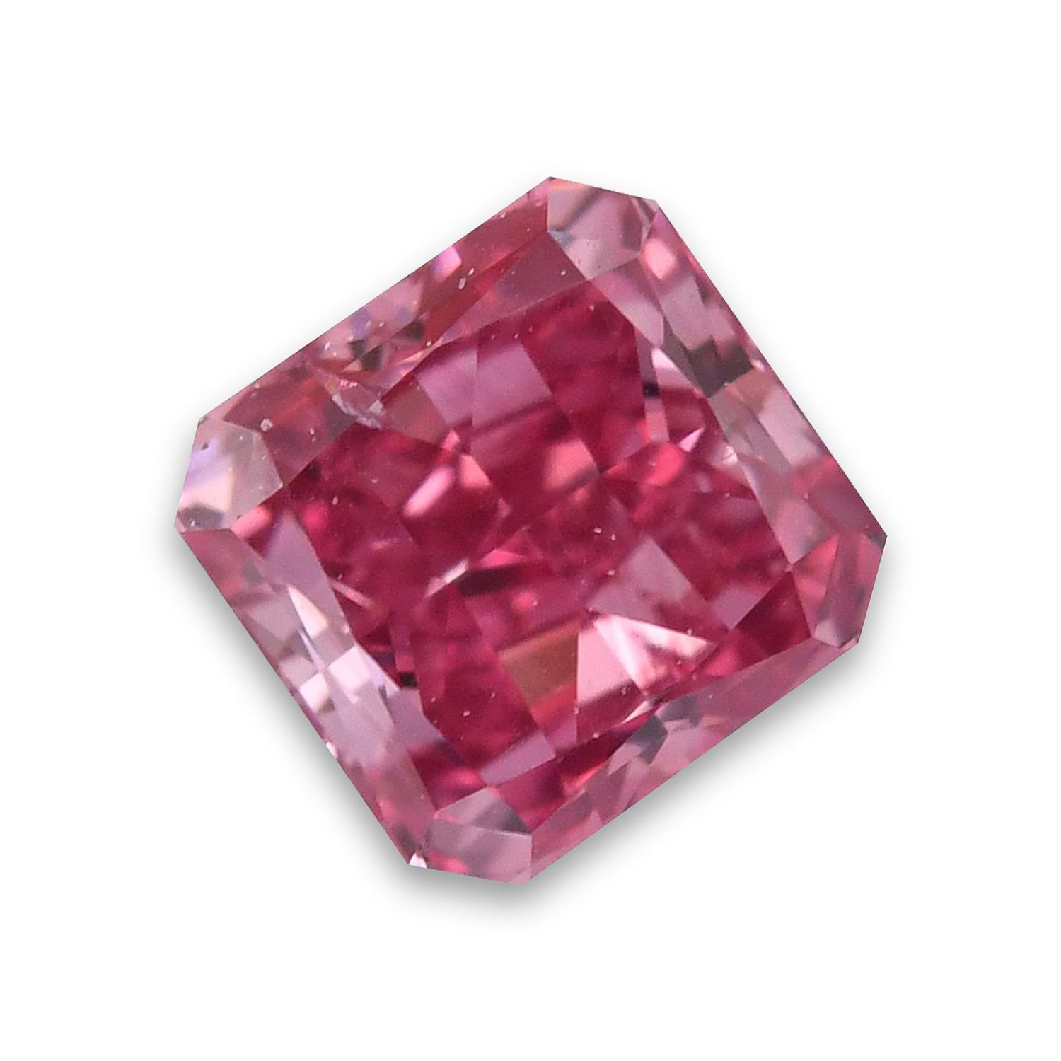 0.22 Carat Fancy Vivid Purplish Pink Radiant Diamond SI2 GIA