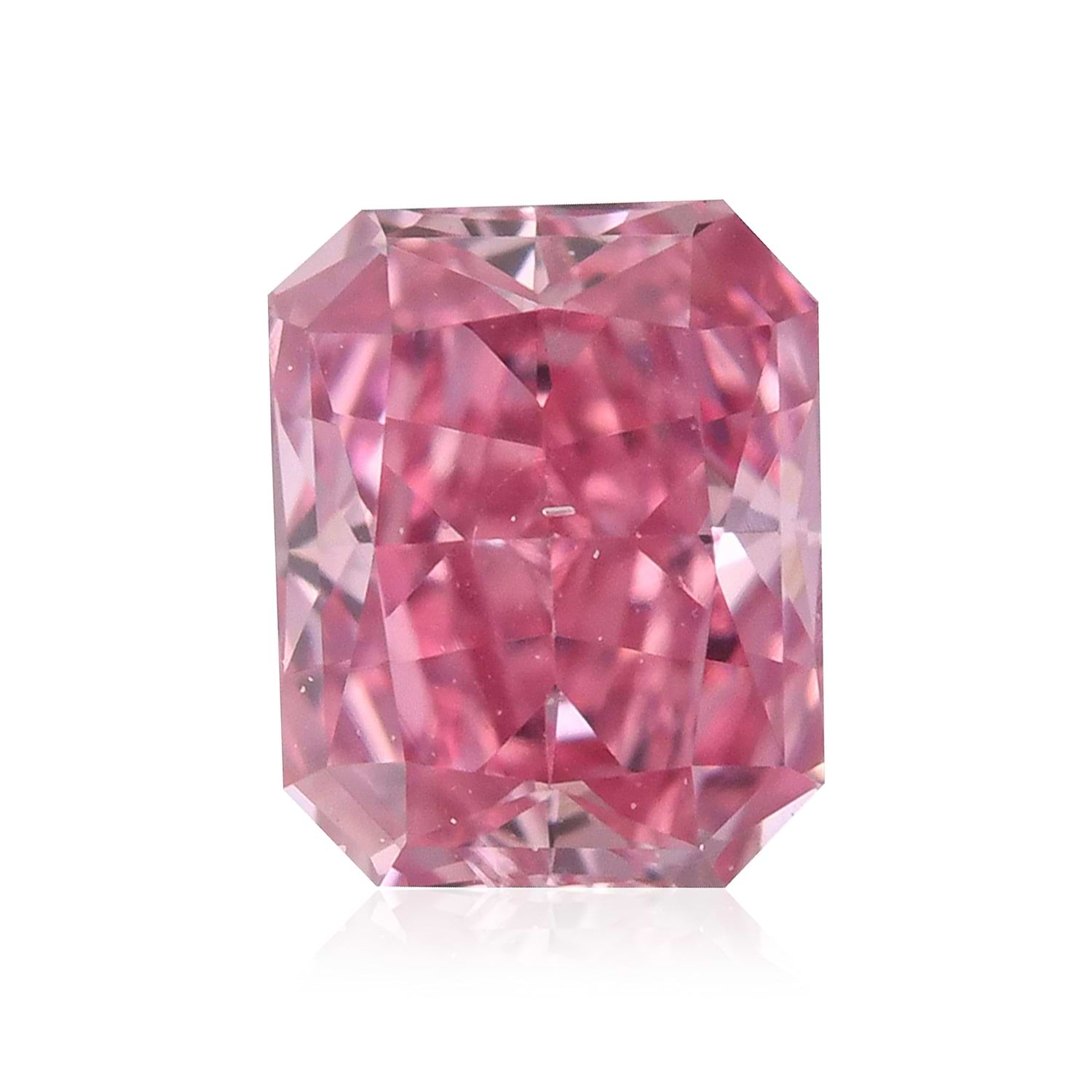 0.23 Carat Fancy Intense Purplish Pink Radiant Diamond SI2 GIA