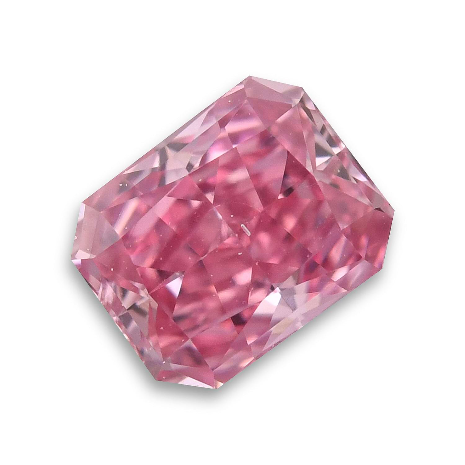 0.23 Carat Fancy Intense Purplish Pink Radiant Diamond SI2 GIA