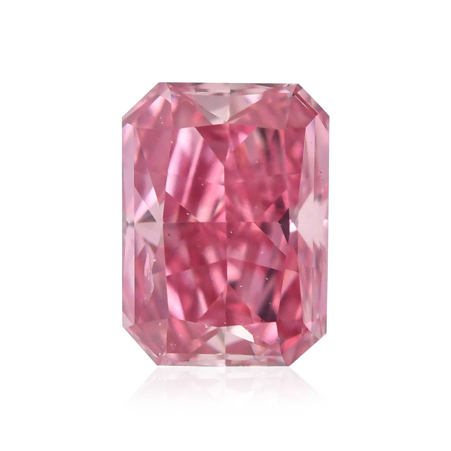 0.24 Carat Fancy Intense Purplish Pink Radiant Diamond SI2 GIA