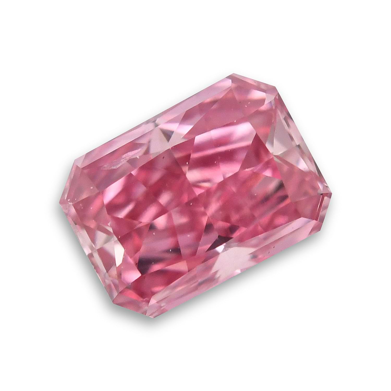 0.24 Carat Fancy Intense Purplish Pink Radiant Diamond SI2 GIA