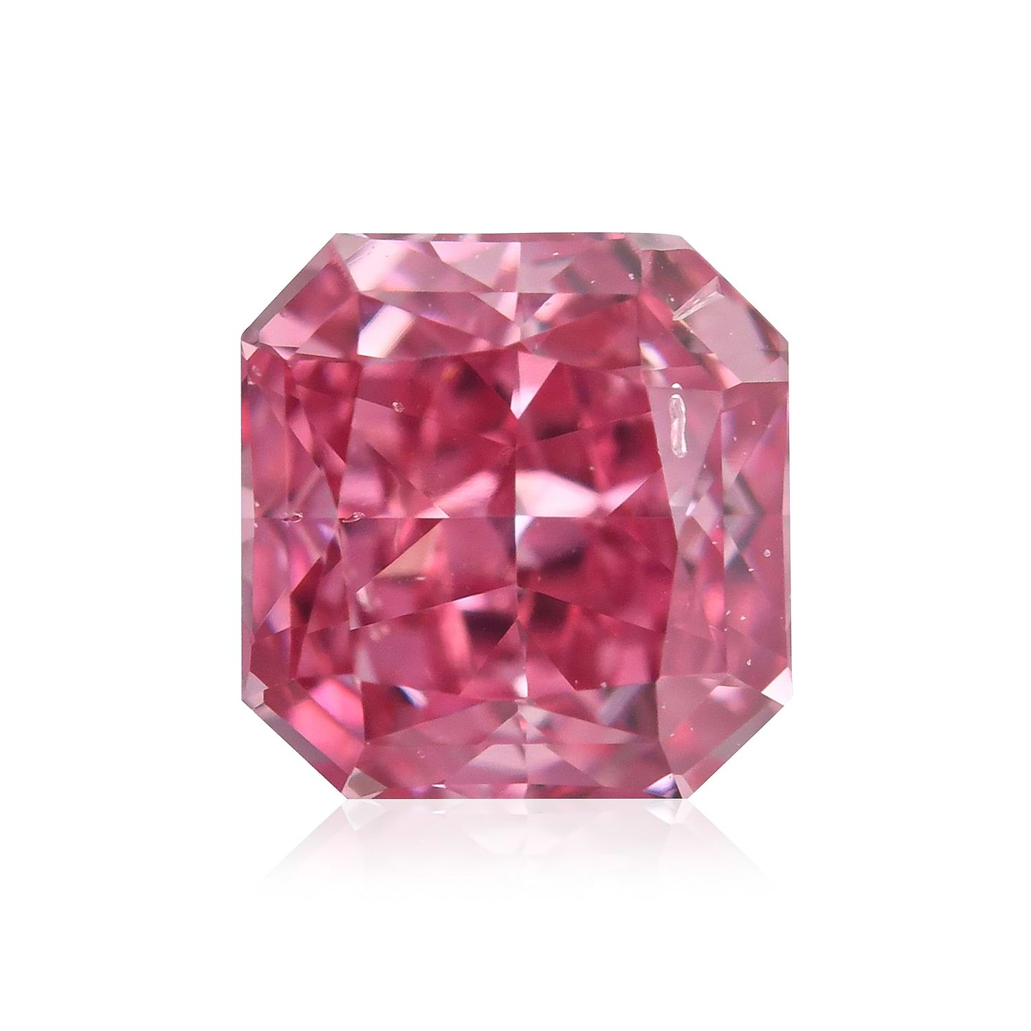 0.45 Carat Fancy Vivid Purplish Pink Radiant Argyle Diamond SI2 GIA and Argyle
