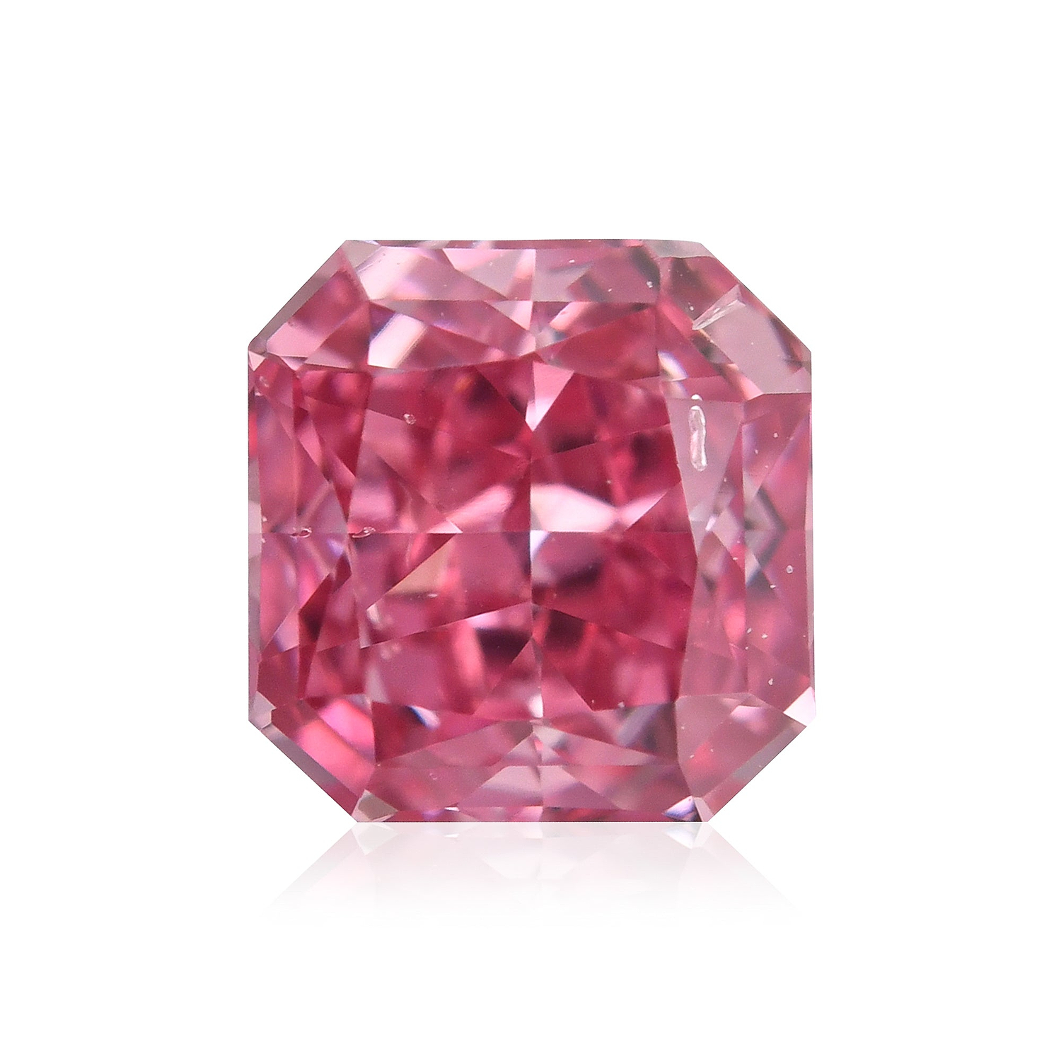 0.45 Carat Fancy Vivid Purplish Pink Radiant Argyle Diamond SI2 GIA and Argyle