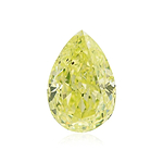 0.61 Carat Fancy Intense Green Yellow Pear Diamond SI2 GIA