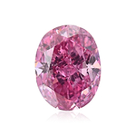 0.75 Carat Fancy Vivid Purplish Pink Oval Diamond SI2 GIA