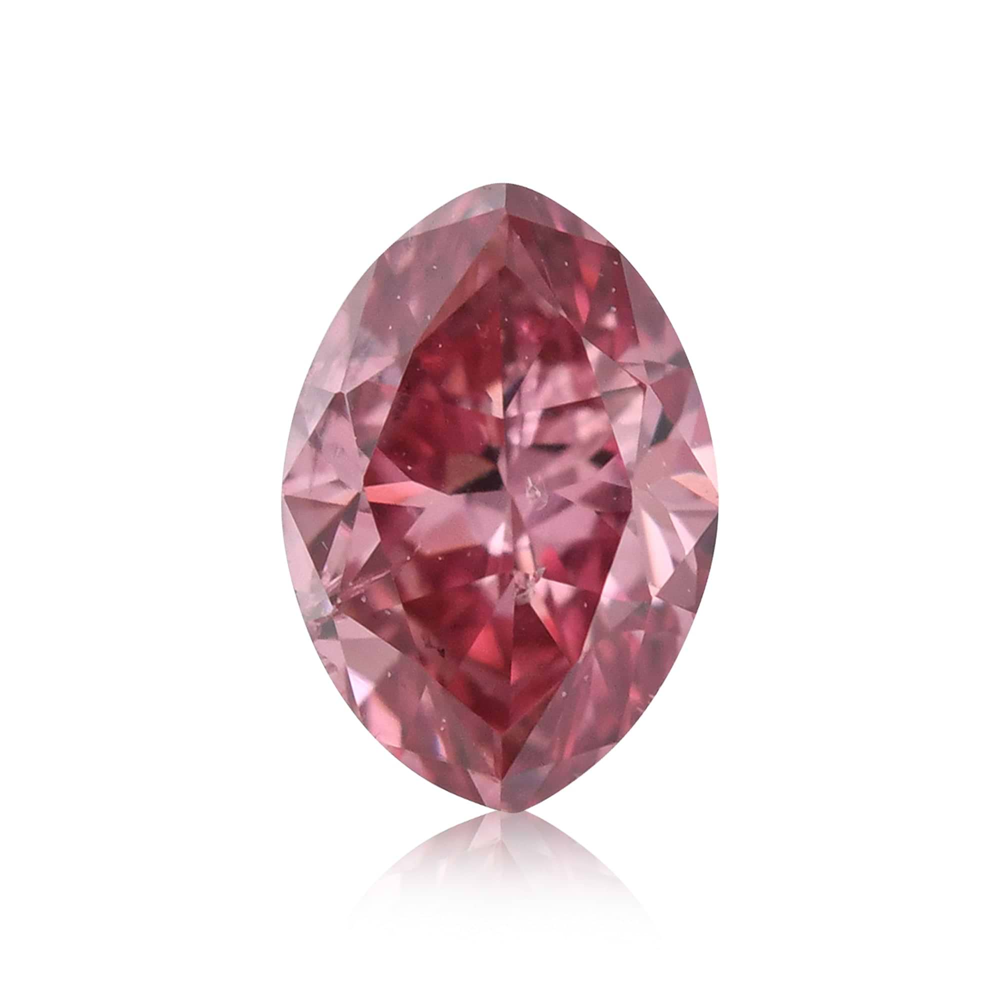 Fancy deep orangy pink 0.14ct オーバル