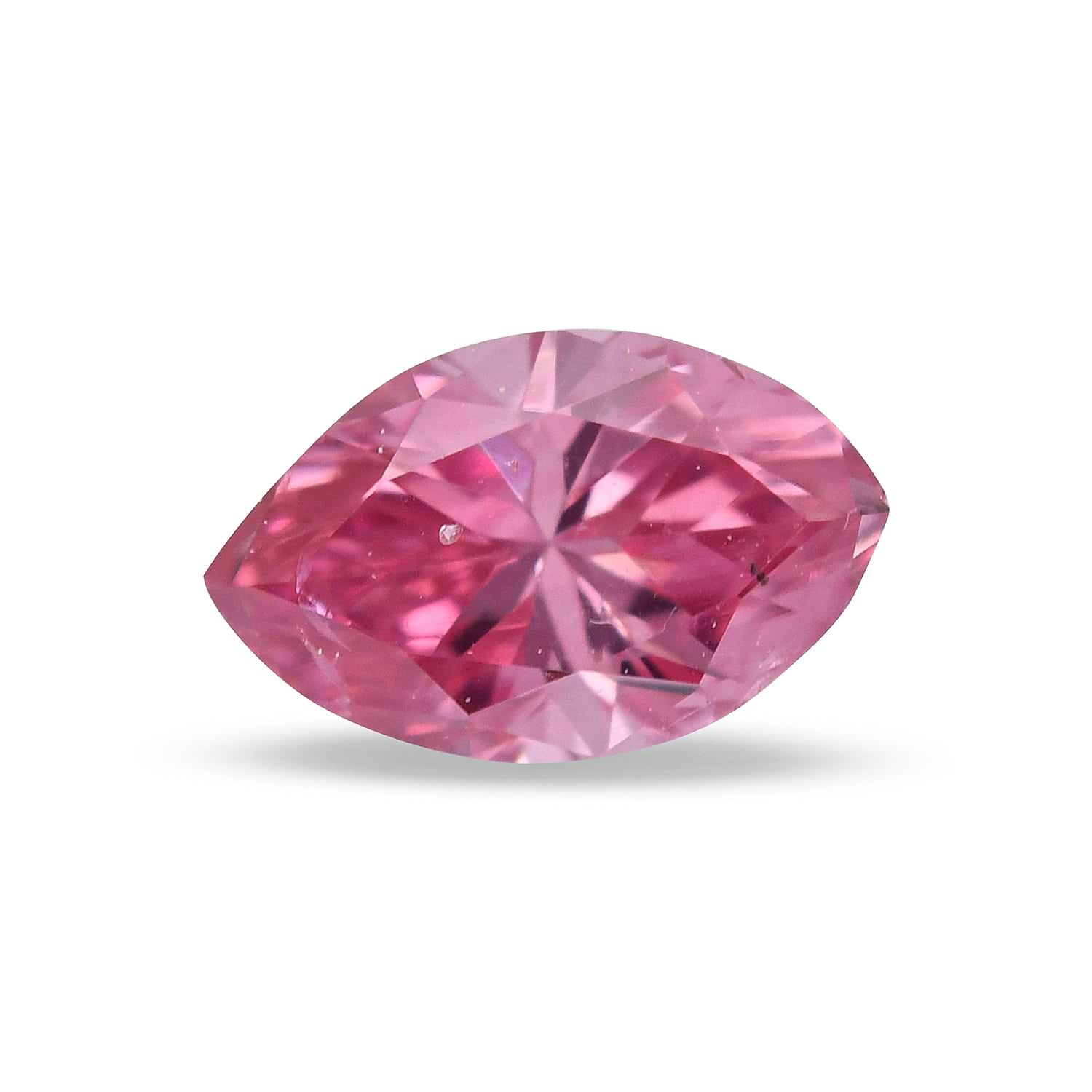0.18 Carat Fancy Vivid Purplish Pink Marquise Diamond I1 GIA