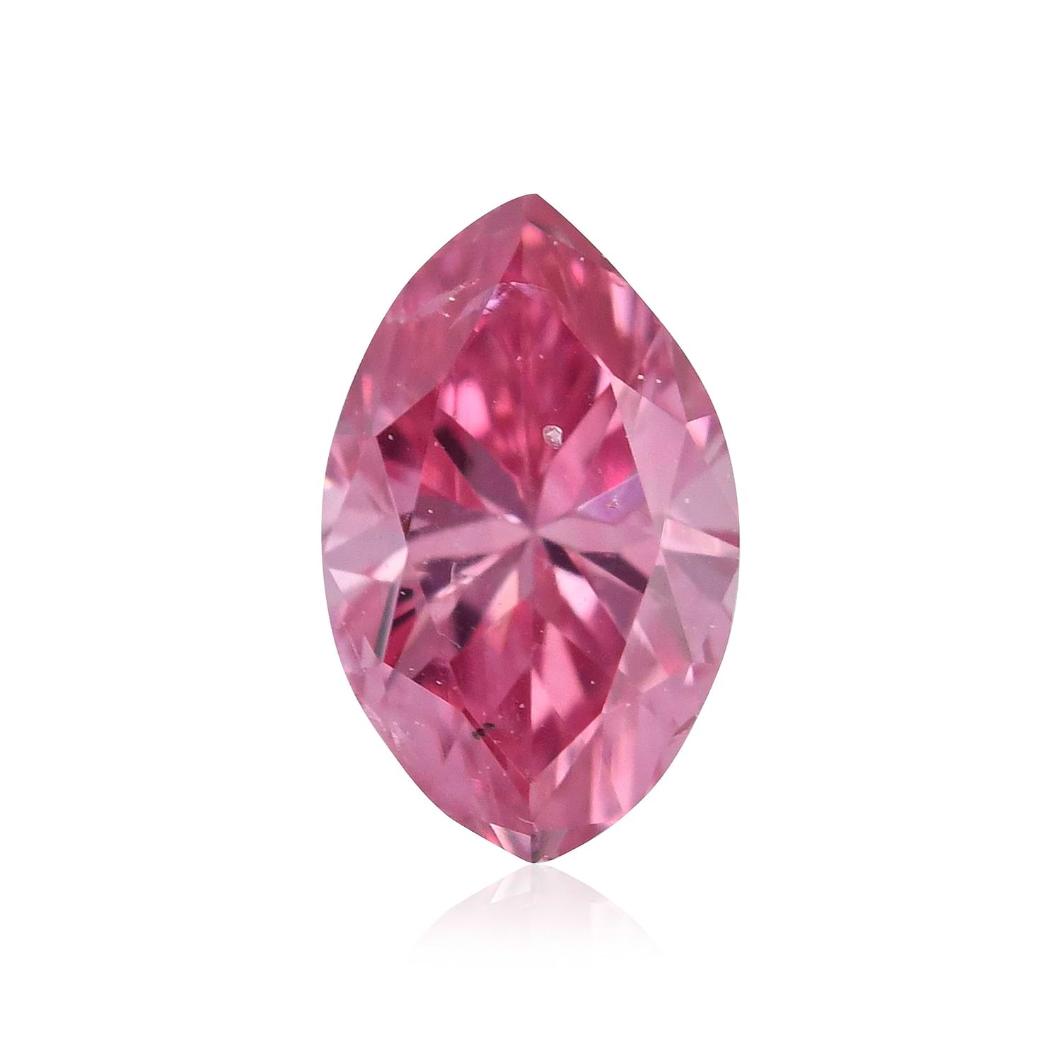 0.18 Carat Fancy Vivid Purplish Pink Marquise Diamond I1 GIA