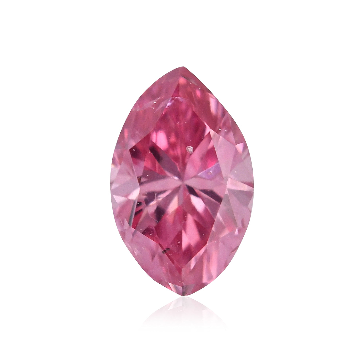 0.18 Carat Fancy Vivid Purplish Pink Marquise Diamond I1 GIA