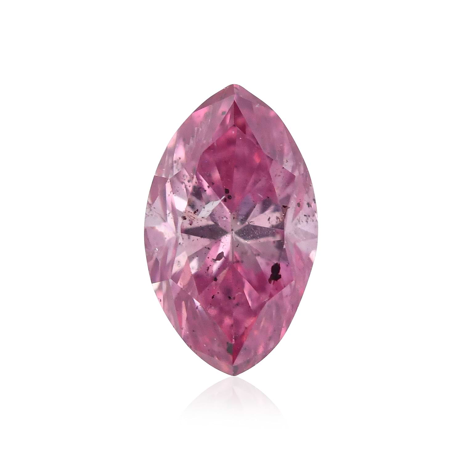 0.20 Carat Fancy Vivid Purplish Pink Marquise Diamond I1 GIA