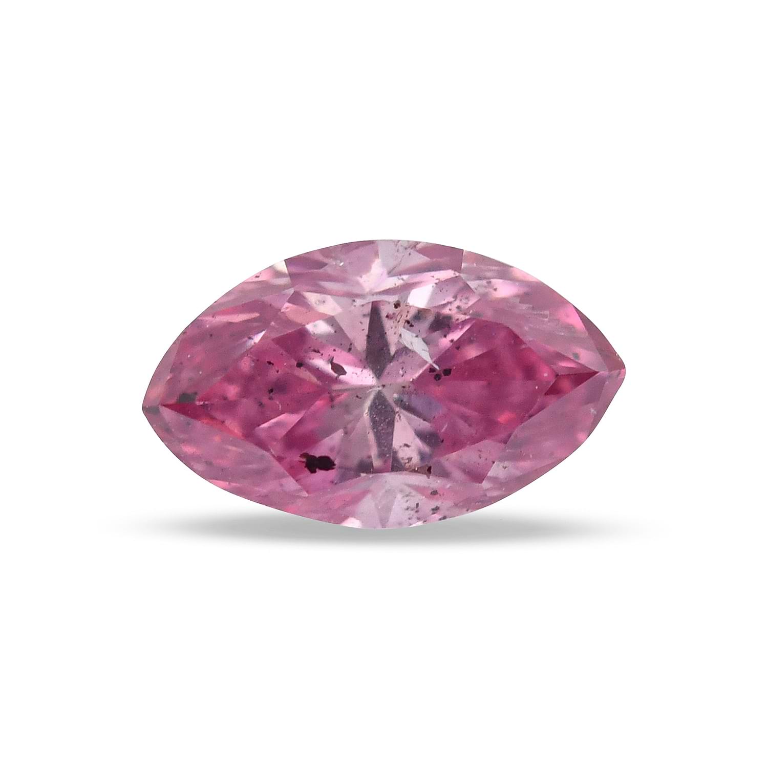 0.20 Carat Fancy Vivid Purplish Pink Marquise Diamond I1 GIA