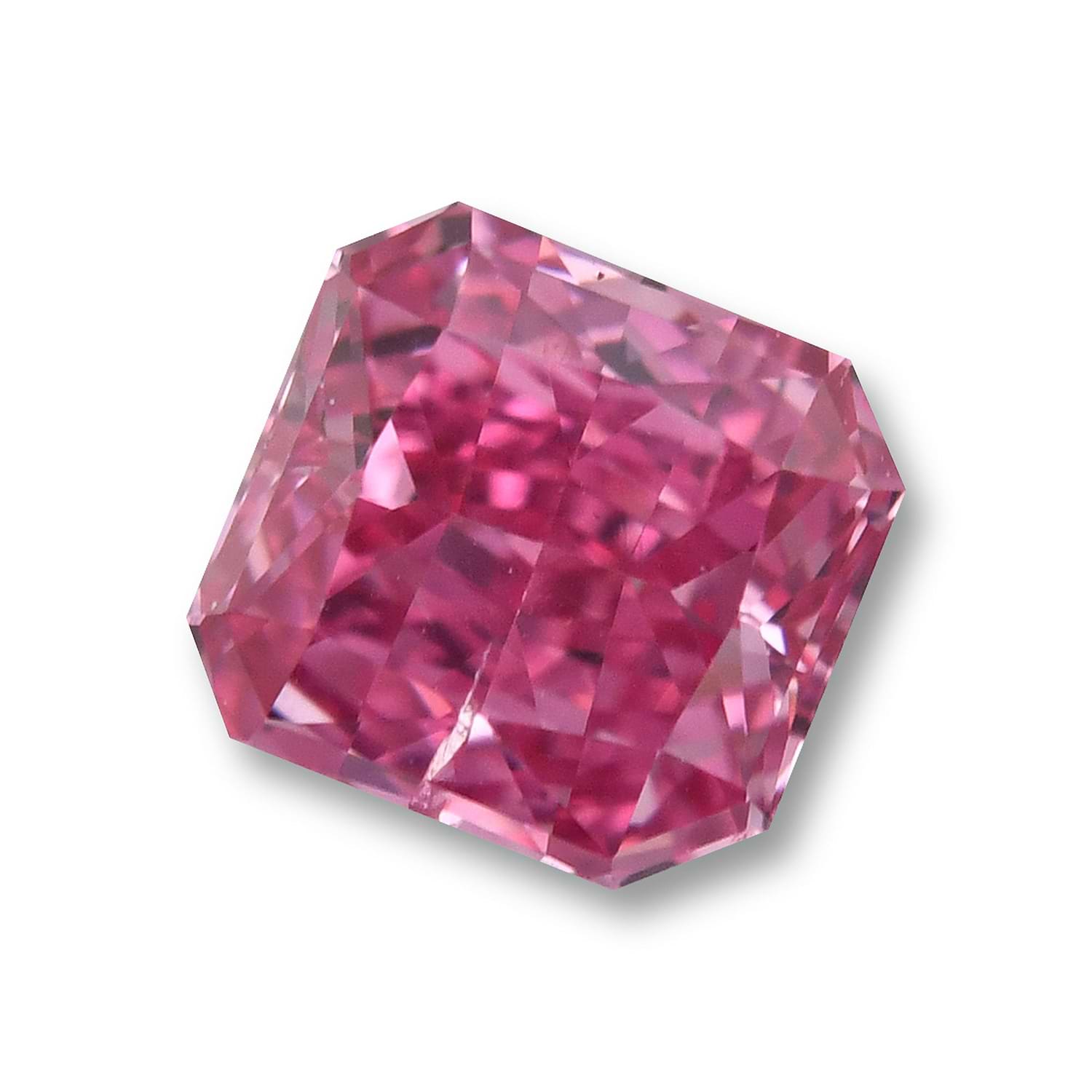 0.23 Carat Fancy Vivid Purplish Pink Radiant Diamond (I1) GIA