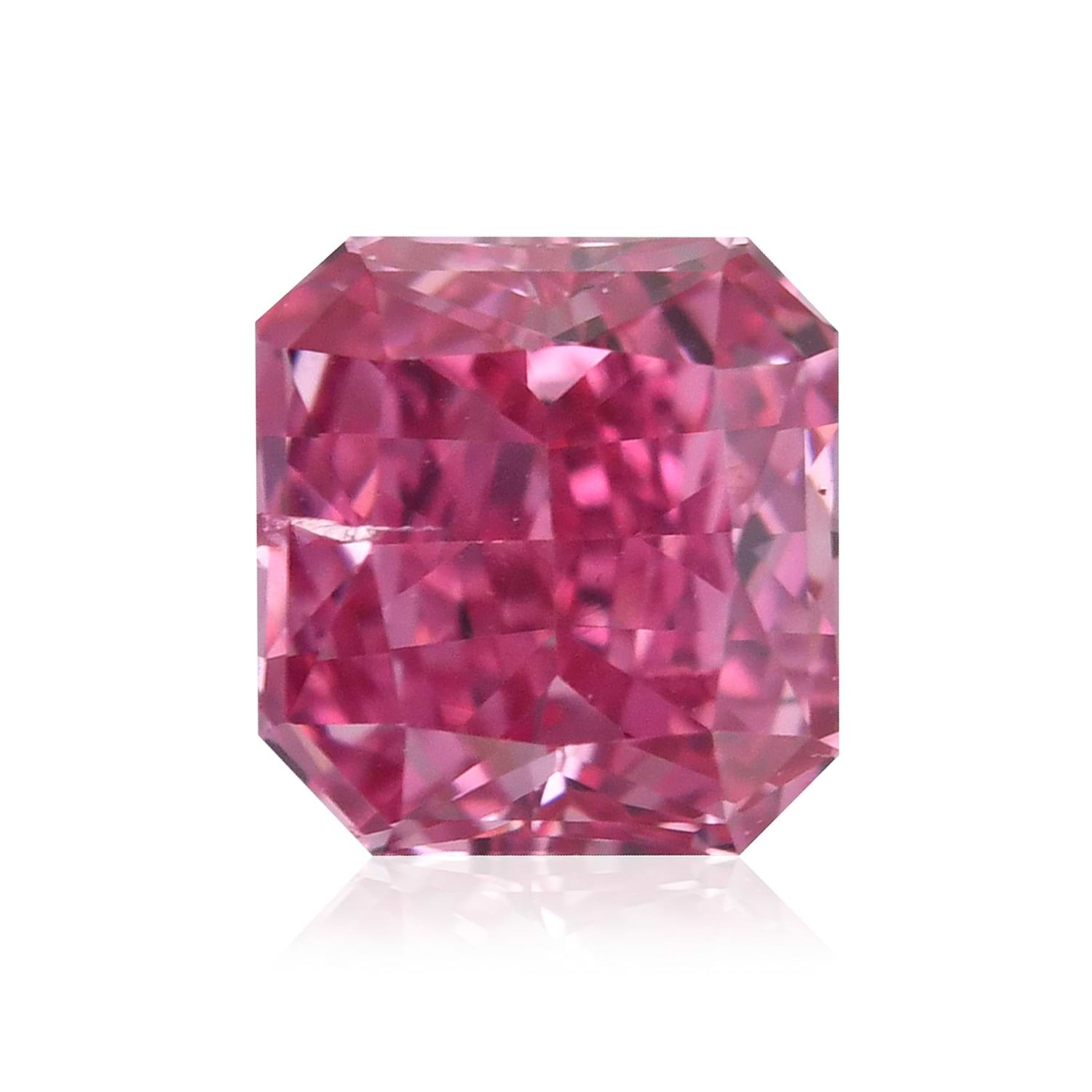 0.23 Carat Fancy Vivid Purplish Pink Radiant Diamond (I1) GIA