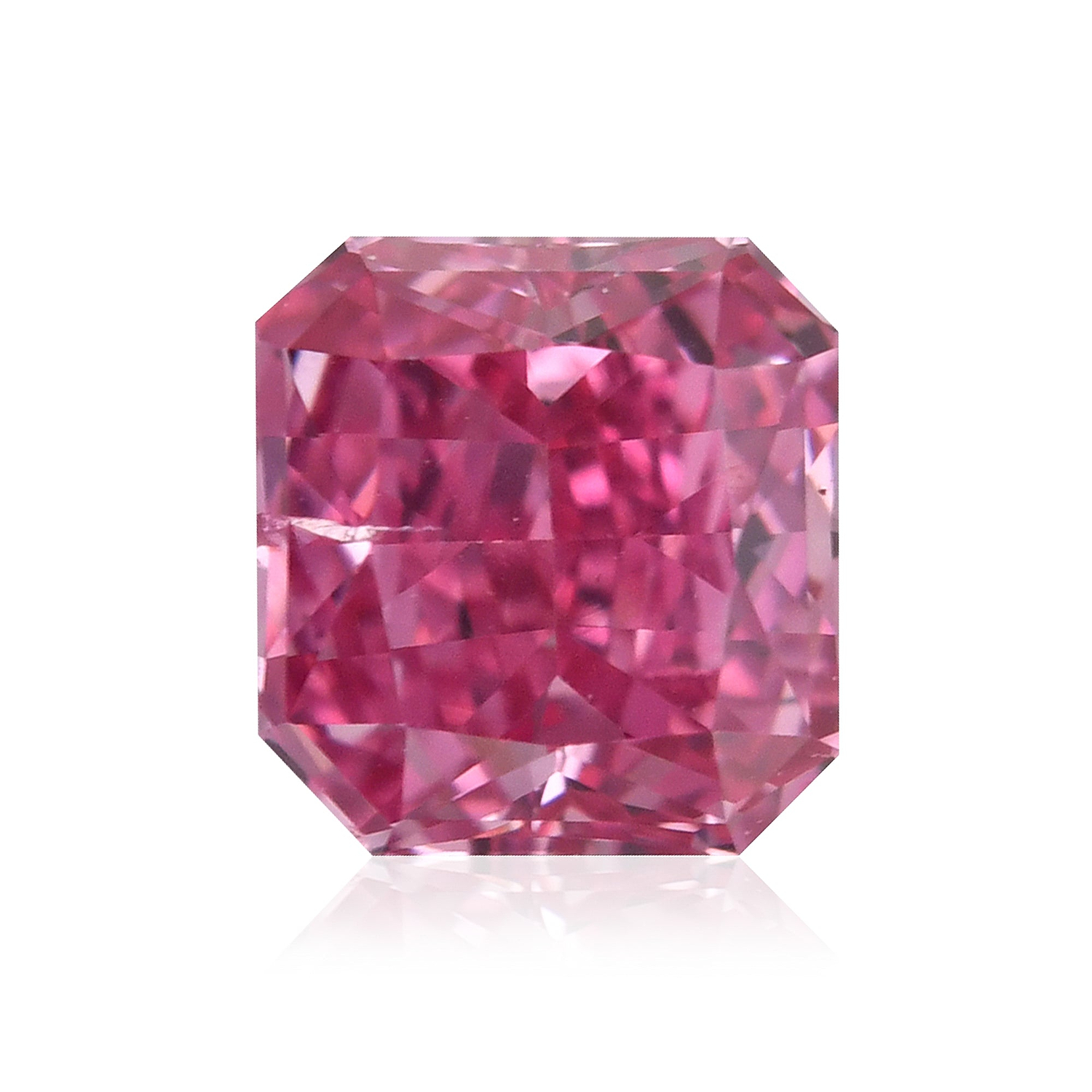0.23 Carat Fancy Vivid Purplish Pink Radiant Diamond (I1) GIA
