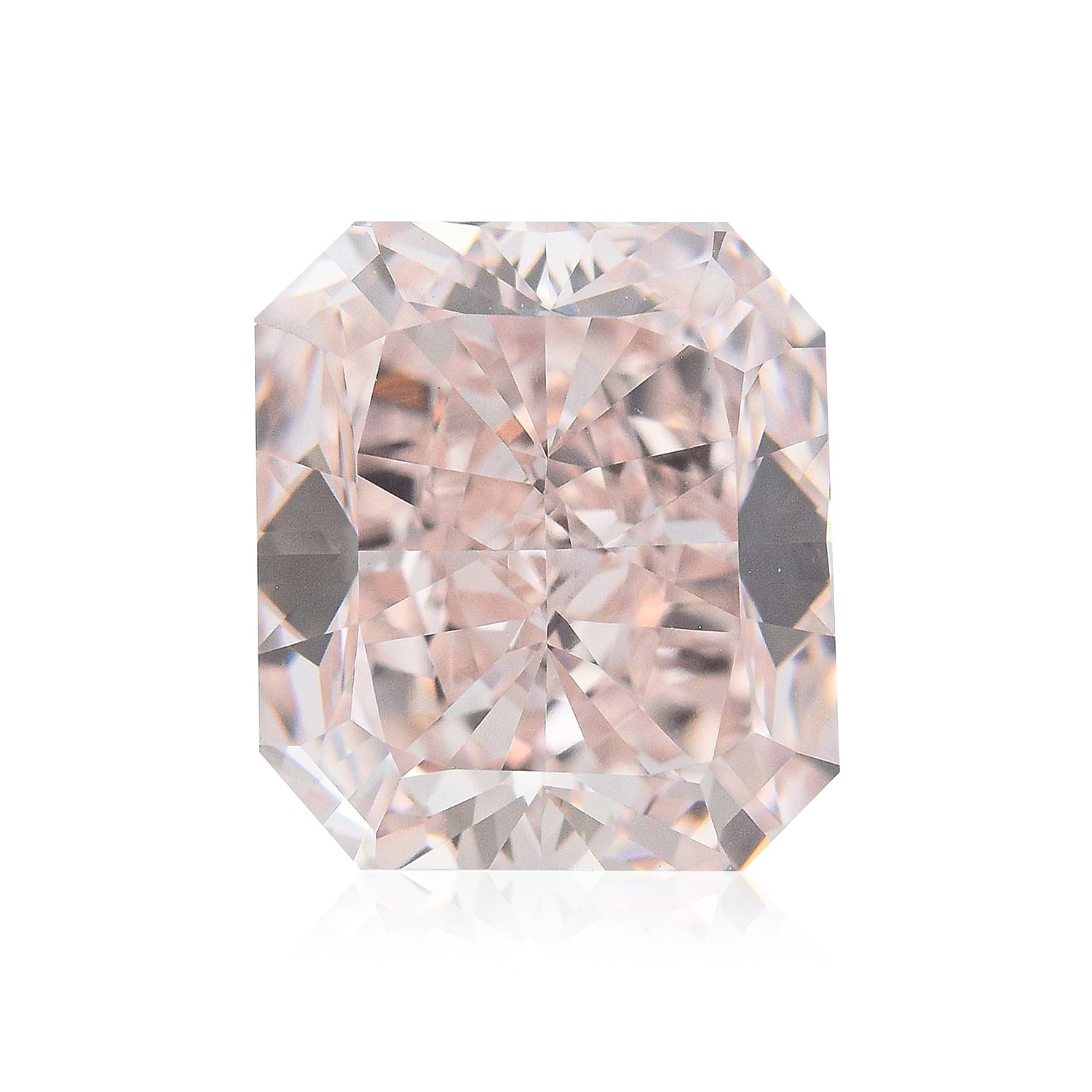2.01 Carat Fancy Orangy Pink Radiant Diamond IF GIA