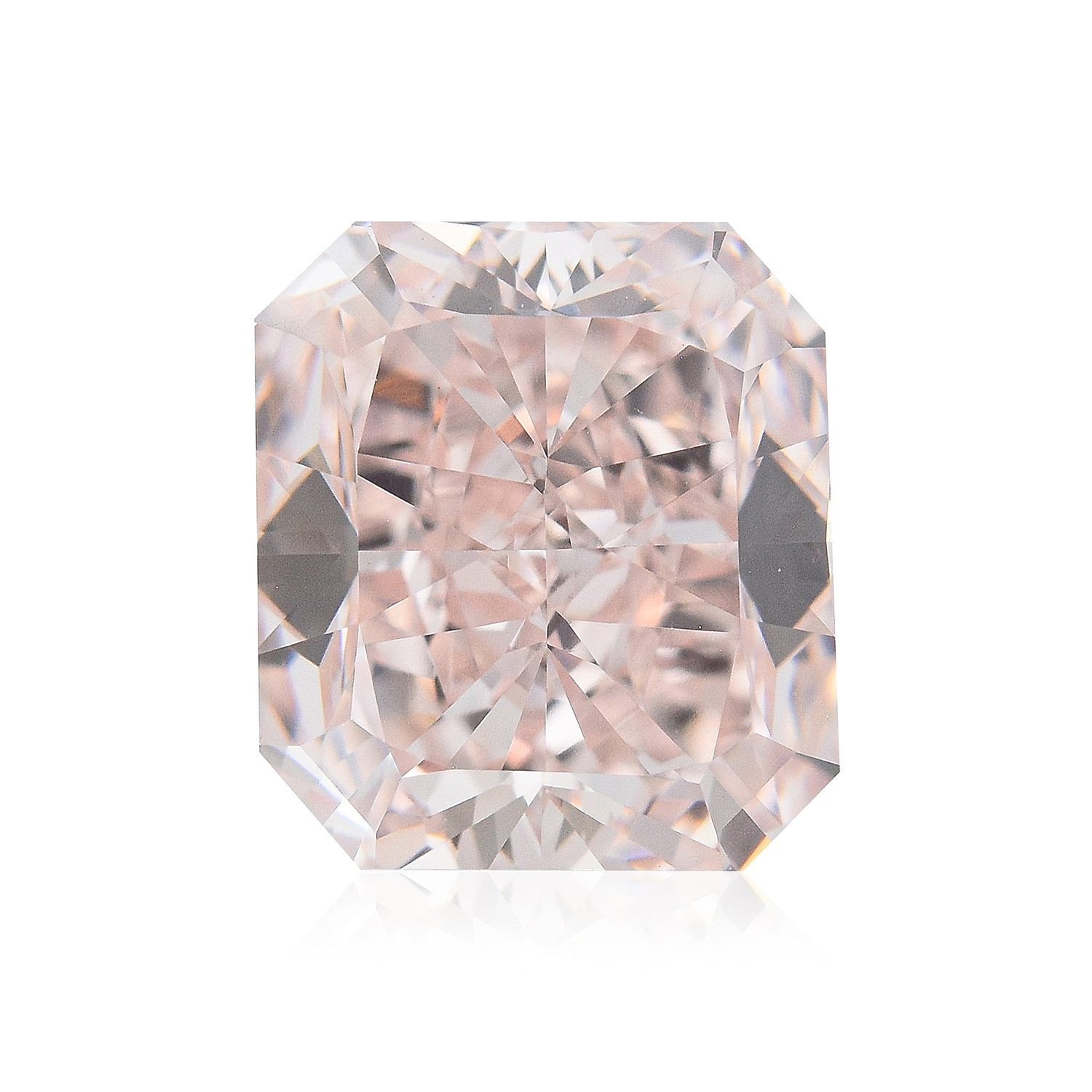 2.01 Carat Fancy Orangy Pink Radiant Diamond IF GIA