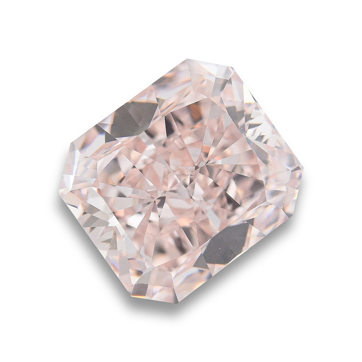 2.01 Carat Fancy Orangy Pink Radiant Diamond IF GIA