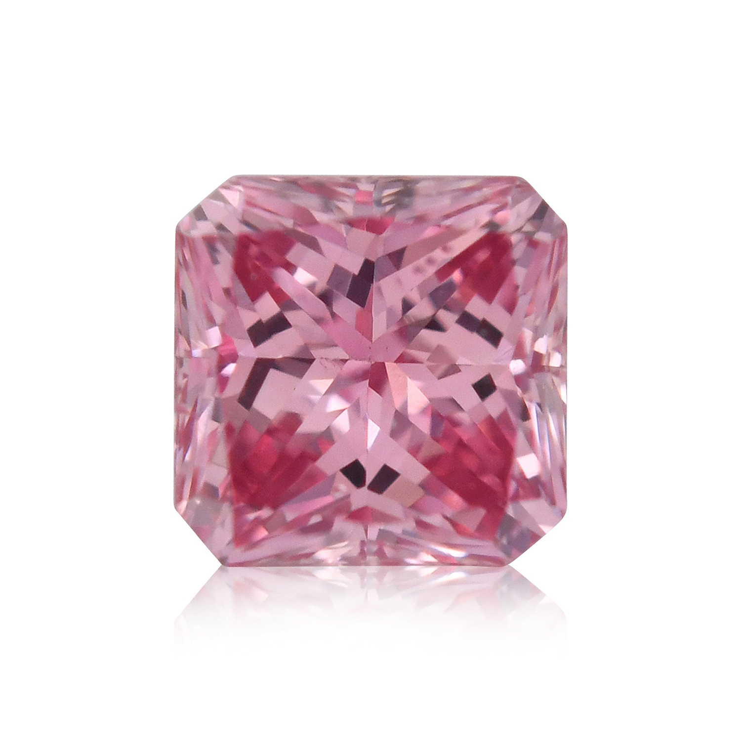 0.15 Carat Fancy Intense Purplish Pink Radiant Diamond SI1 GIA