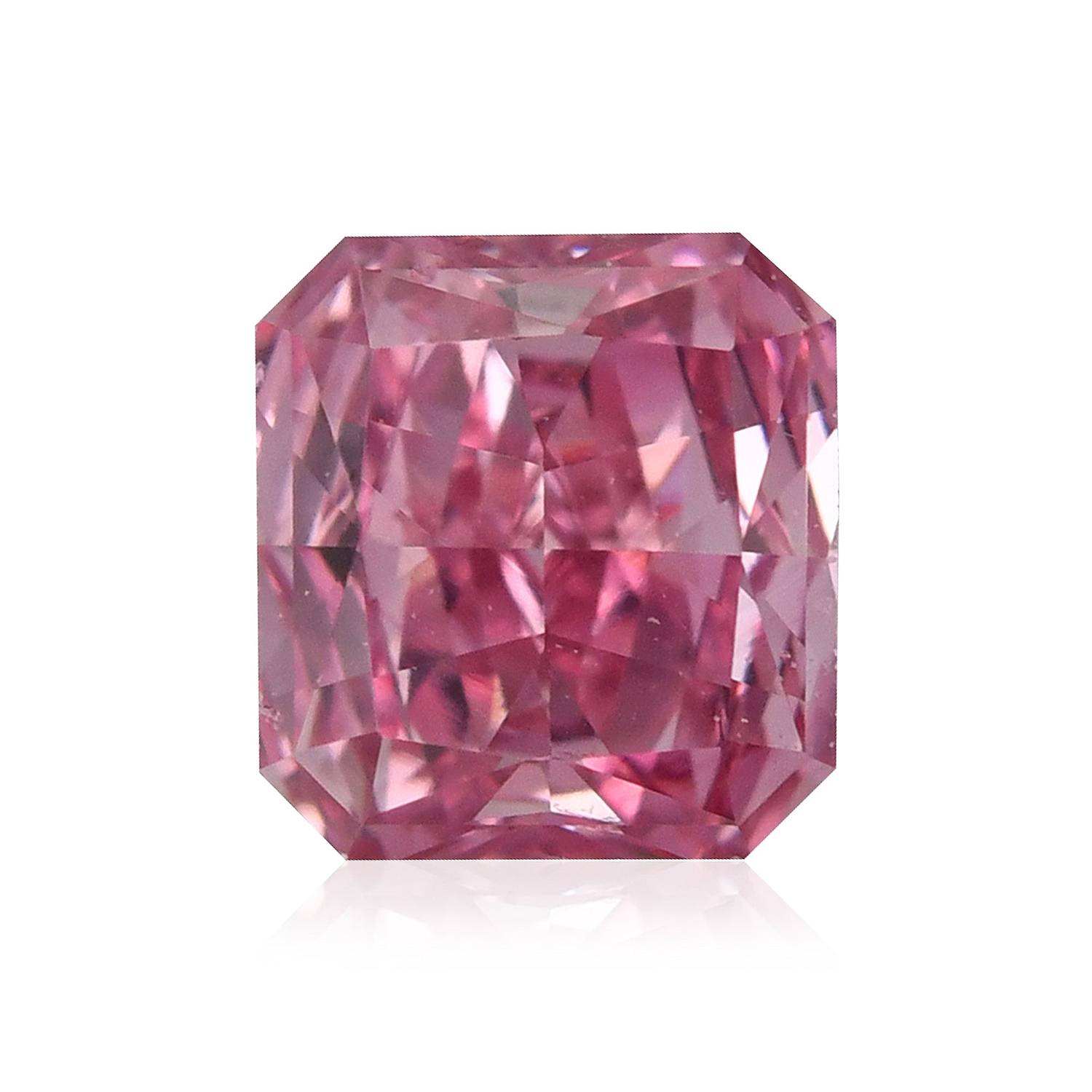 0.20 Carat Fancy Vivid Purplish Pink Radiant Diamond (SI1) GIA