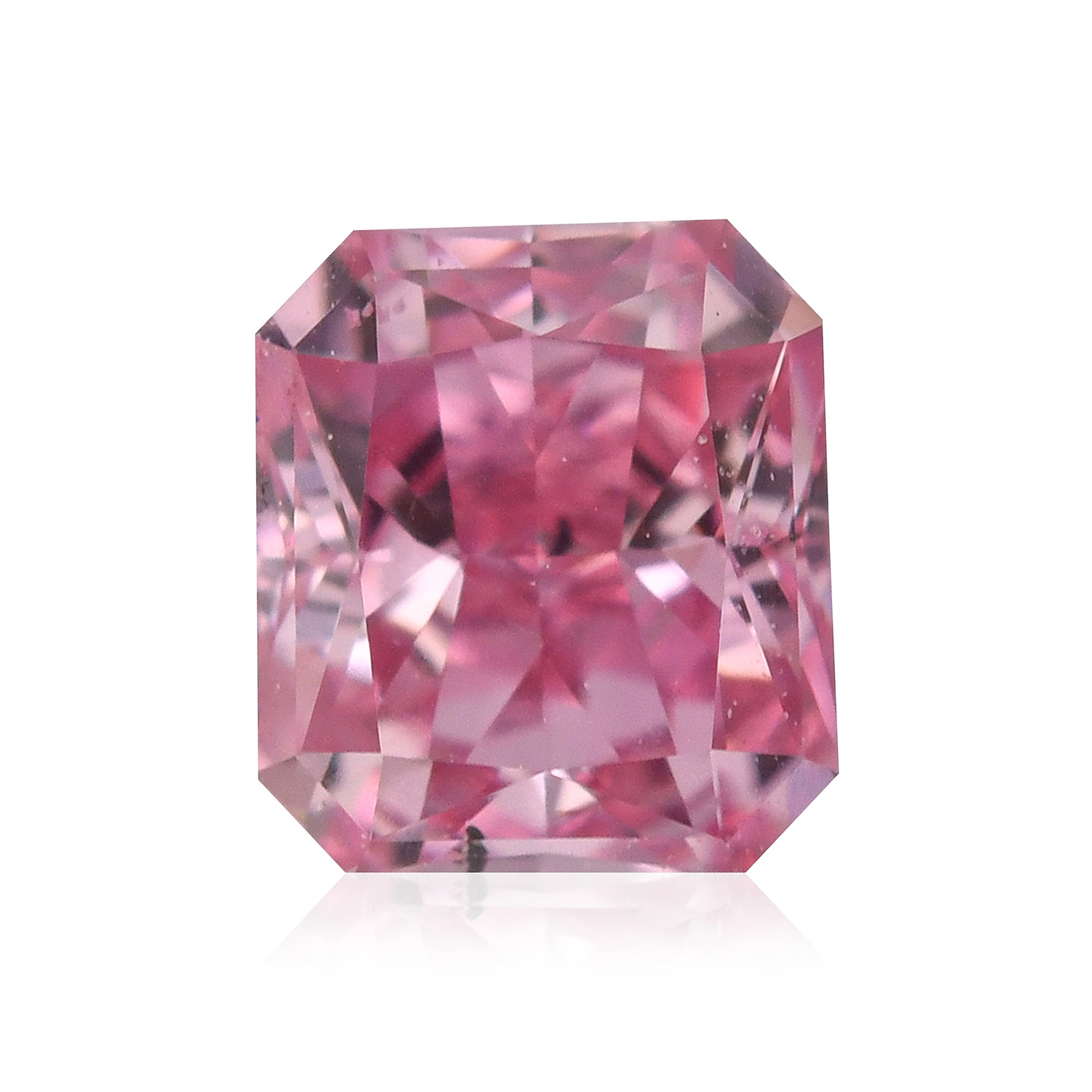 0.21 Carat Fancy Vivid Purplish Pink Radiant Diamond SI1 GIA