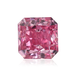 0.22 Carat Fancy Vivid Purple Pink Radiant Diamond SI1 GIA