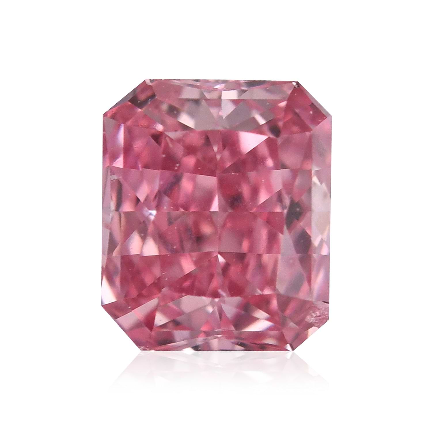 0.23 Carat Fancy Vivid Pink Radiant Diamond SI1 GIA