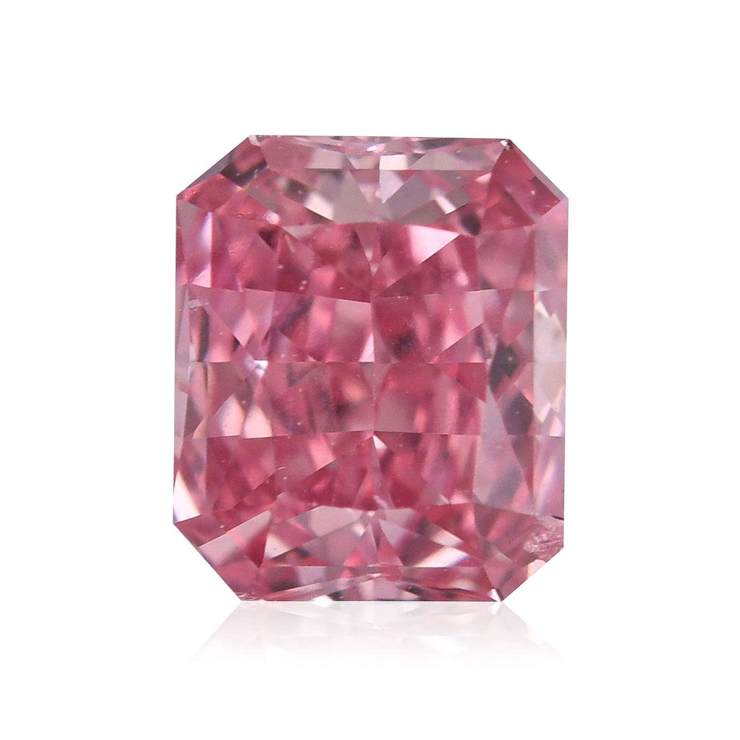 0.23 Carat Fancy Vivid Pink Radiant Diamond SI1 GIA