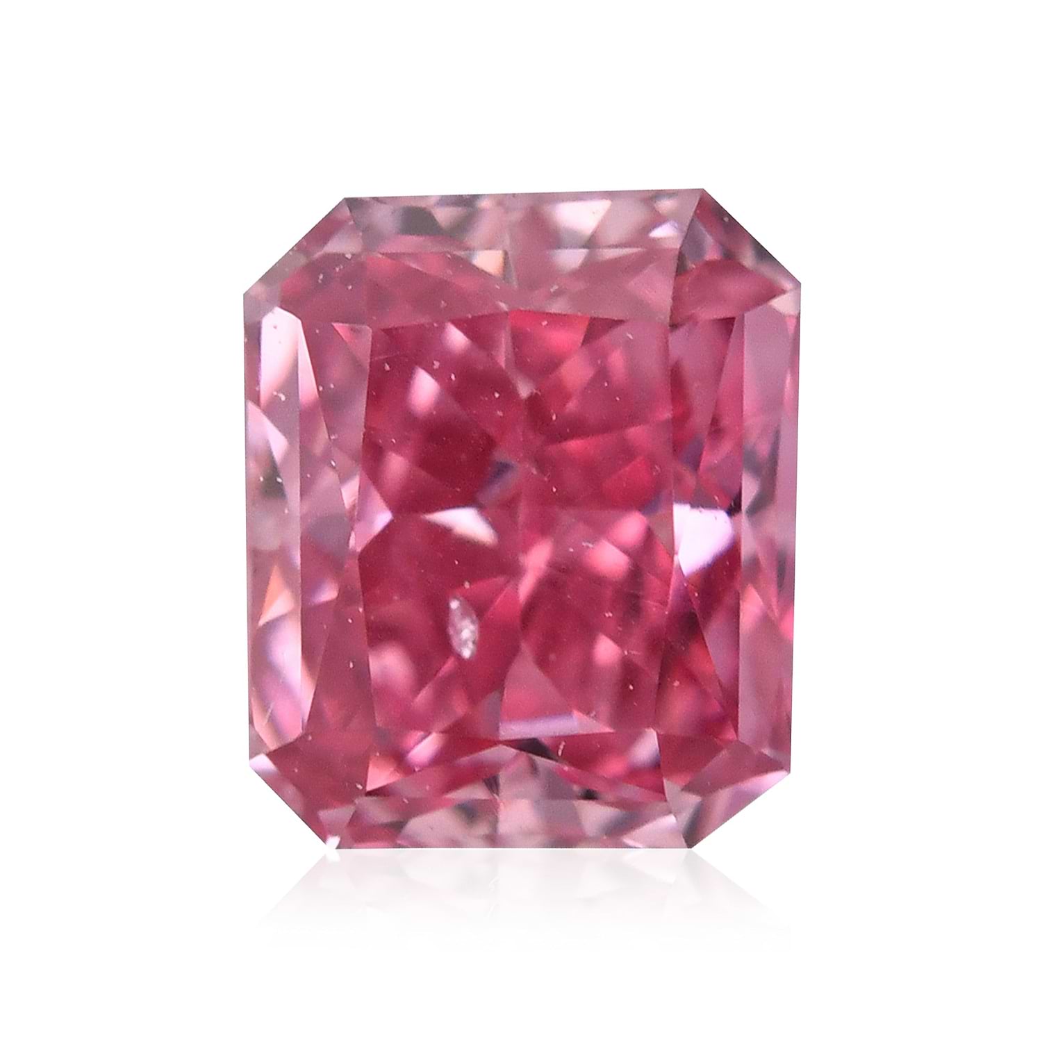 0.25 Carat Fancy Vivid Purplish Pink Radiant Diamond SI1 GIA