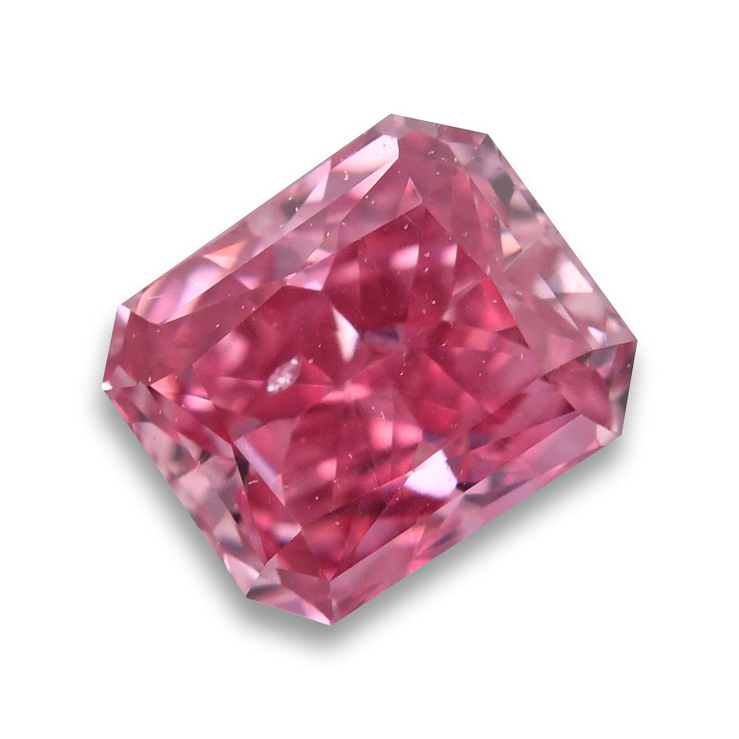 0.25 Carat Fancy Vivid Purplish Pink Radiant Diamond SI1 GIA