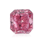 0.33 Carat Fancy Vivid Purplish Pink Radiant Argyle Diamond SI1 GIA