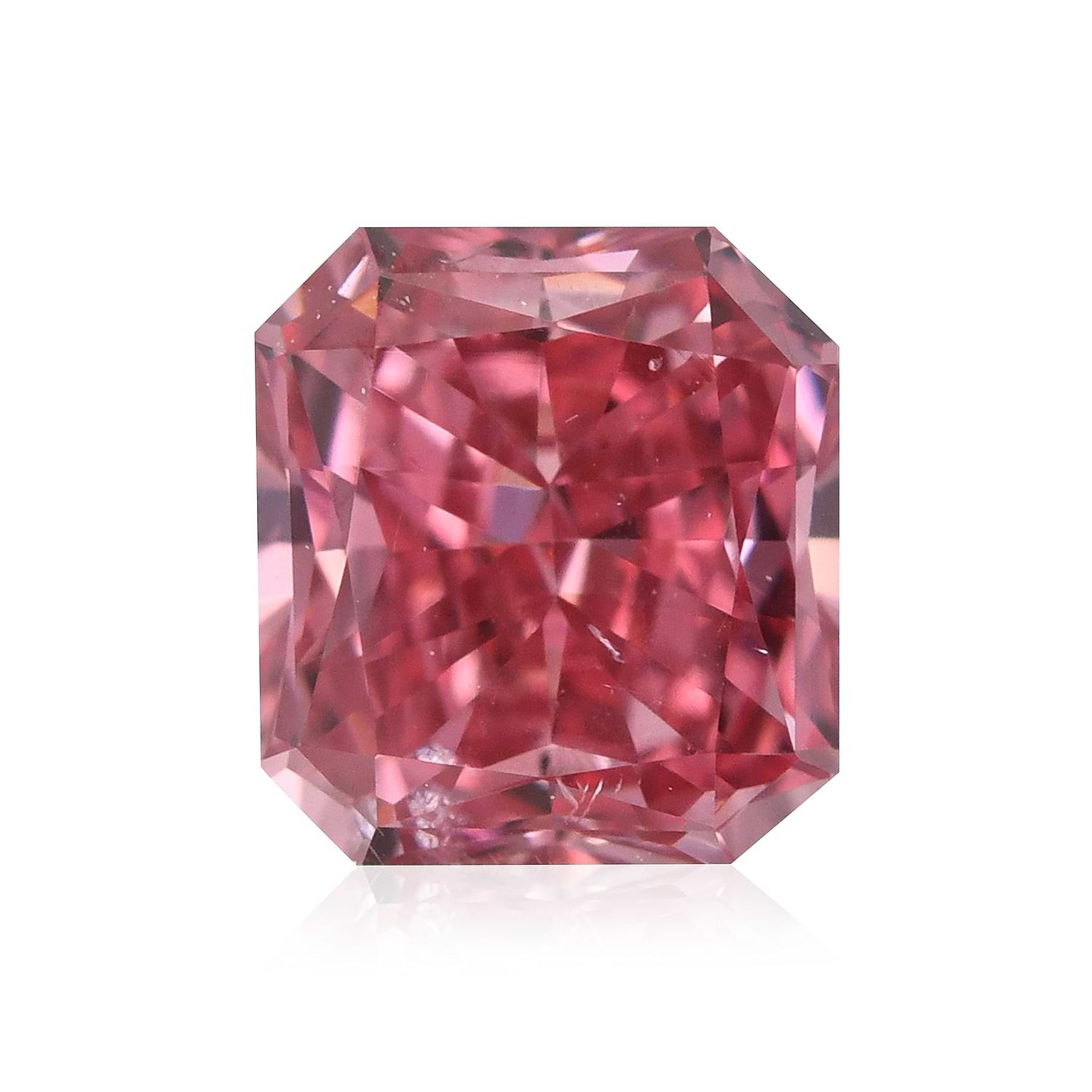 0.47 Carat Fancy Vivid Pink Radiant Argyle Diamond SI1 GIA and Argyle