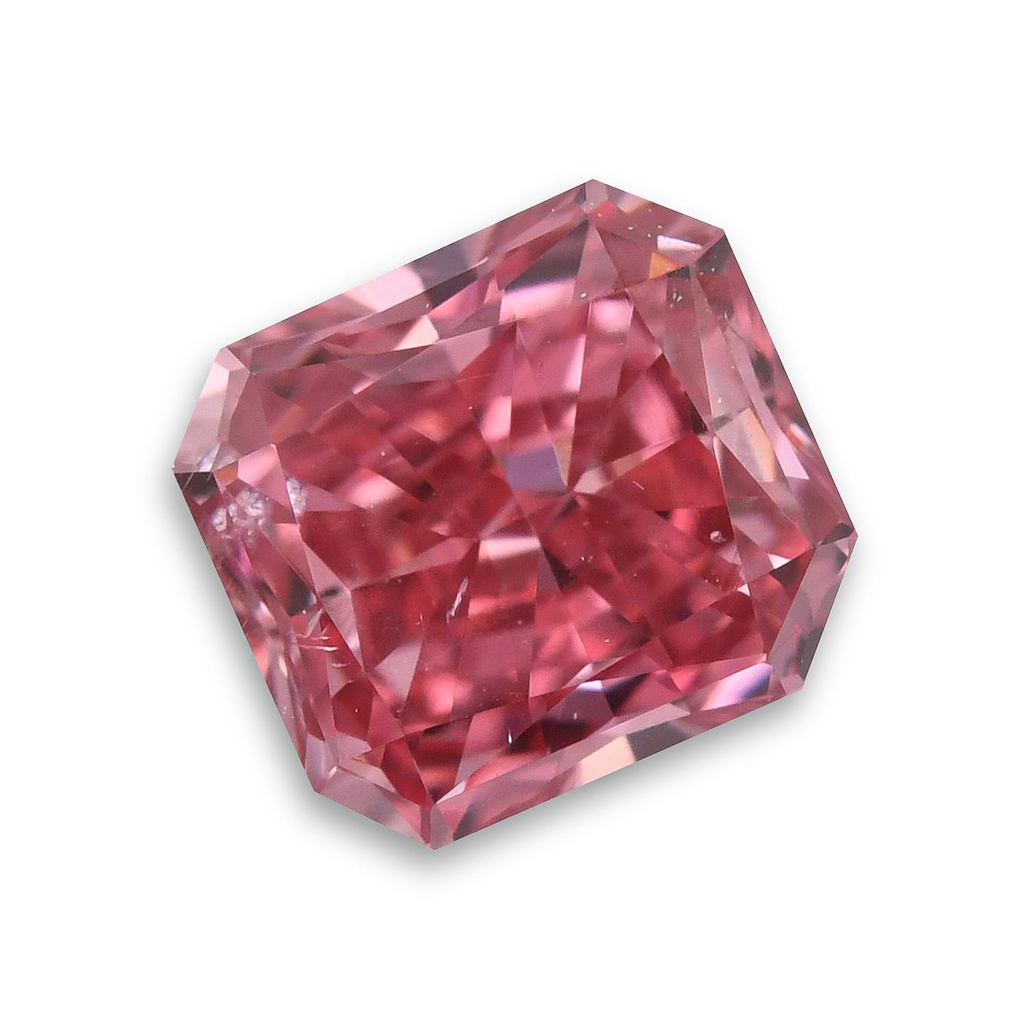 0.47 Carat Fancy Vivid Pink Radiant Argyle Diamond SI1 GIA and Argyle