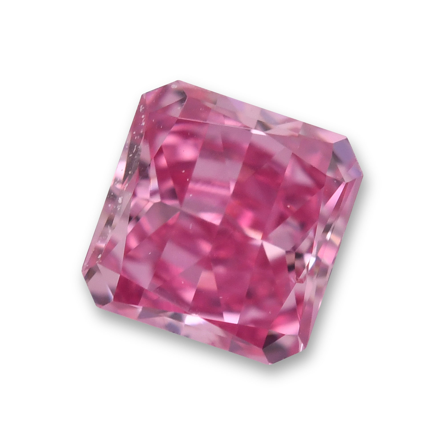 0.16 Carat Fancy Vivid Purplish Pink Radiant Diamond VS2 GIA