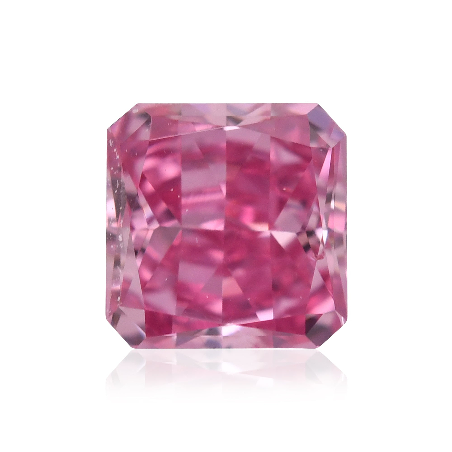 0.16 Carat Fancy Vivid Purplish Pink Radiant Diamond VS2 GIA